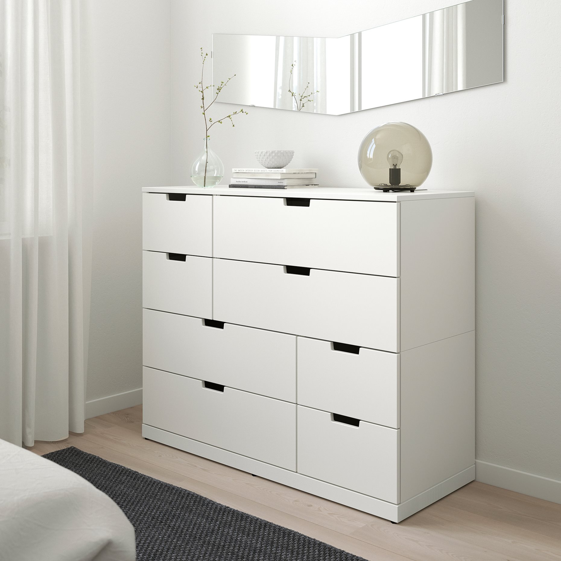 NORDLI, chest of 8 drawers, 120x99 cm, 792.395.03