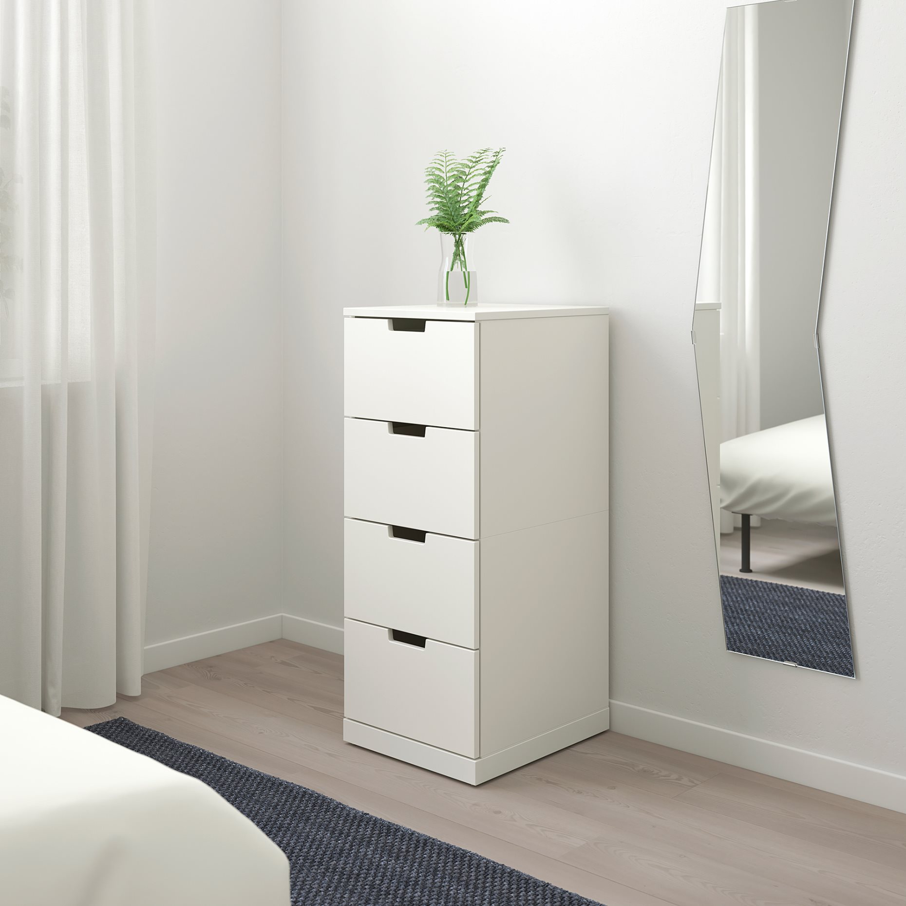 NORDLI, chest of 4 drawers, 40x99 cm, 792.398.43