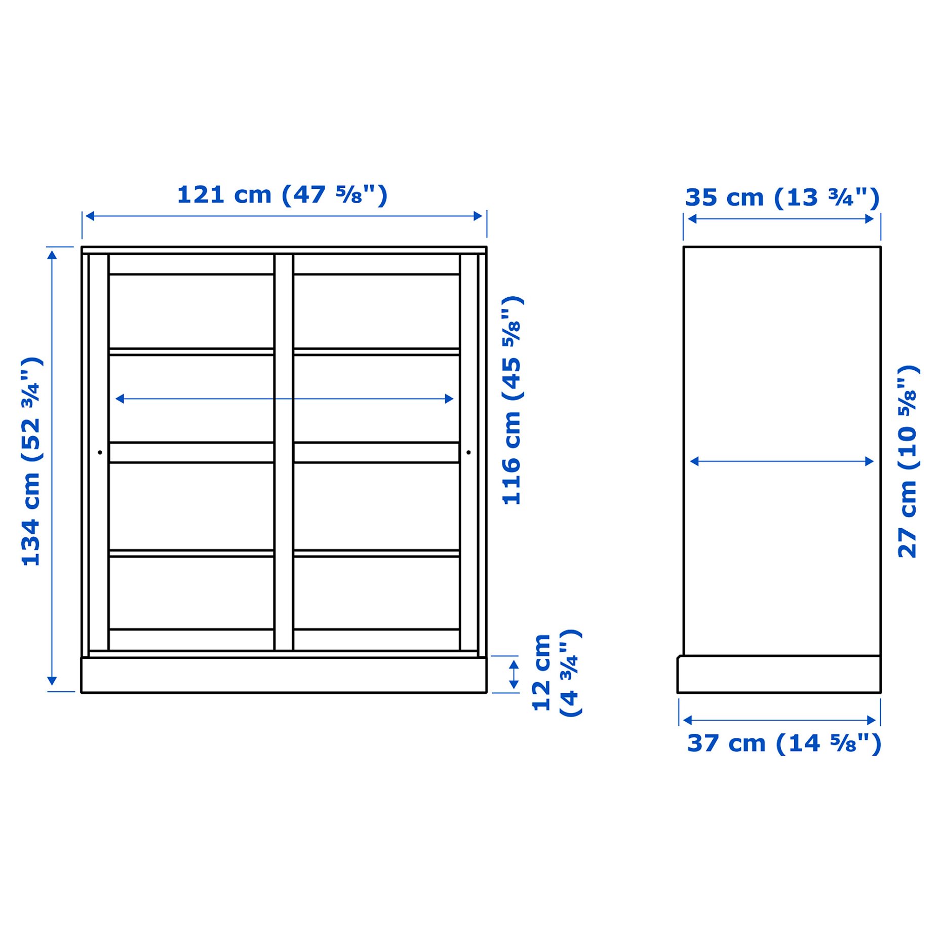 HAVSTA, glass-door cabinet with plinth, 792.751.19