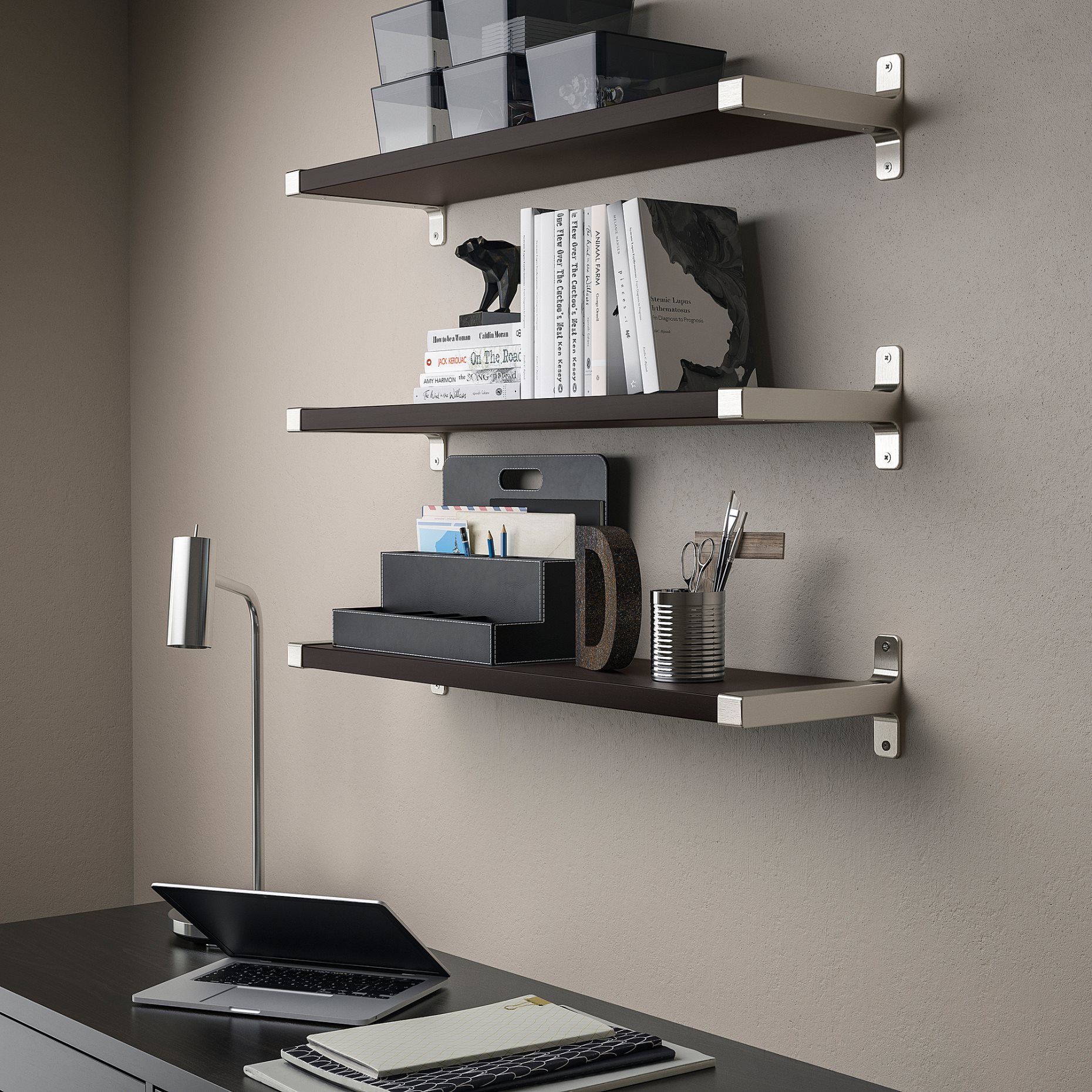 BERGSHULT/GRANHULT, wall shelf combination, 80x20 cm, 792.910.77