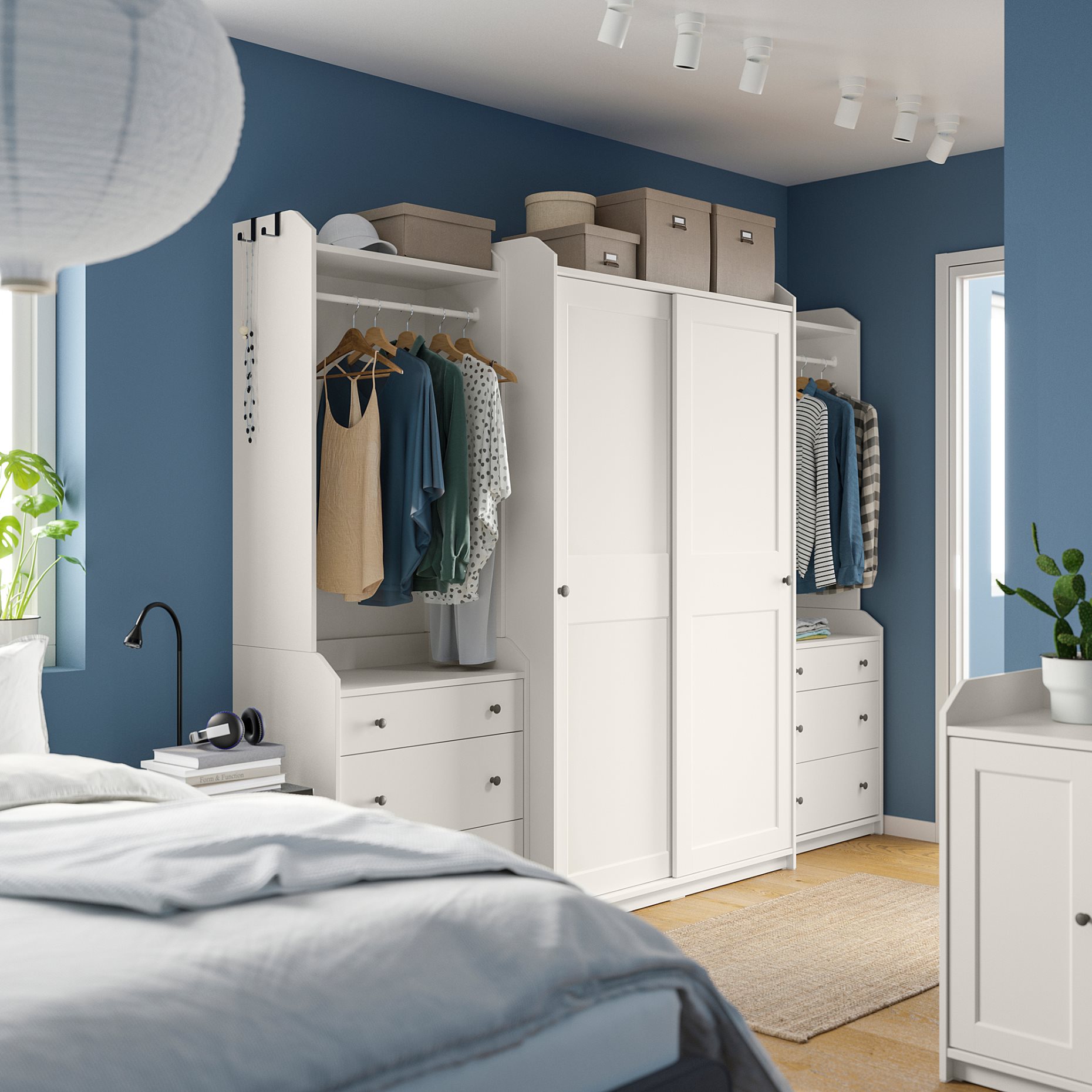 HAUGA, wardrobe combination, 258X55X199 cm, 793.881.64