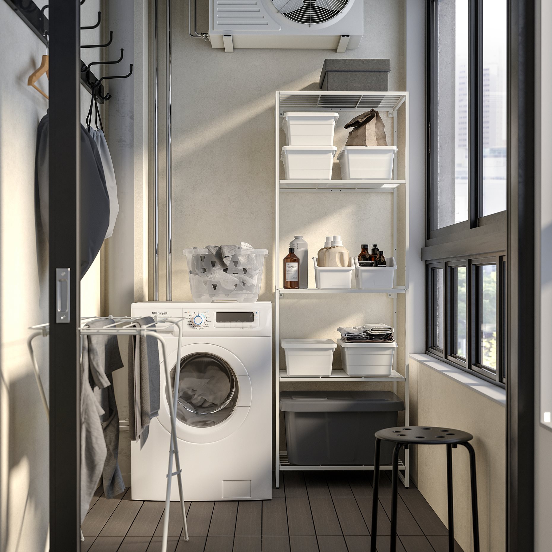 JOSTEIN, shelving unit/in/outdoor/wire, 61x40x180 cm, 794.372.06