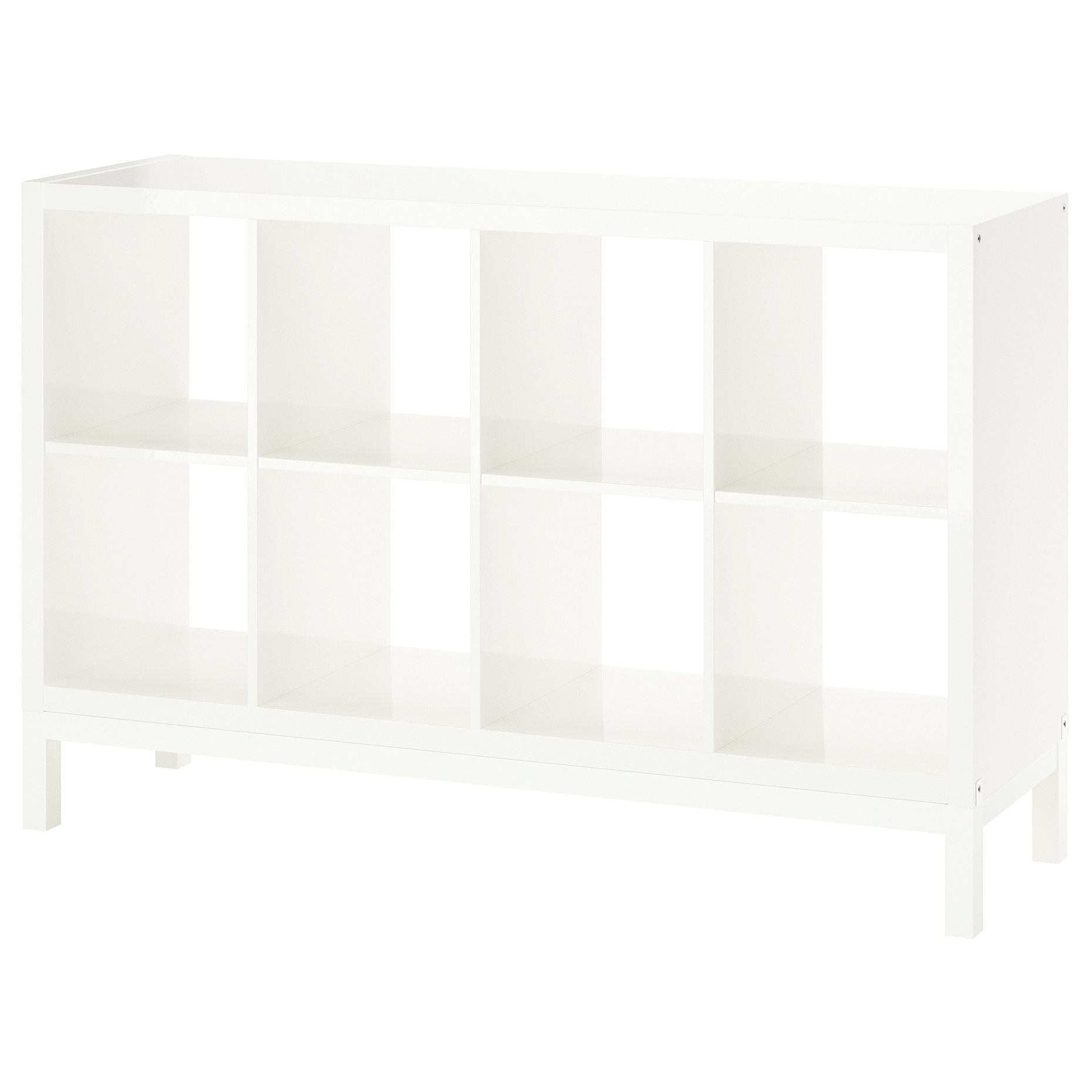 KALLAX, shelving unit with underframe/high-gloss, 147x94 cm, 794.426.89