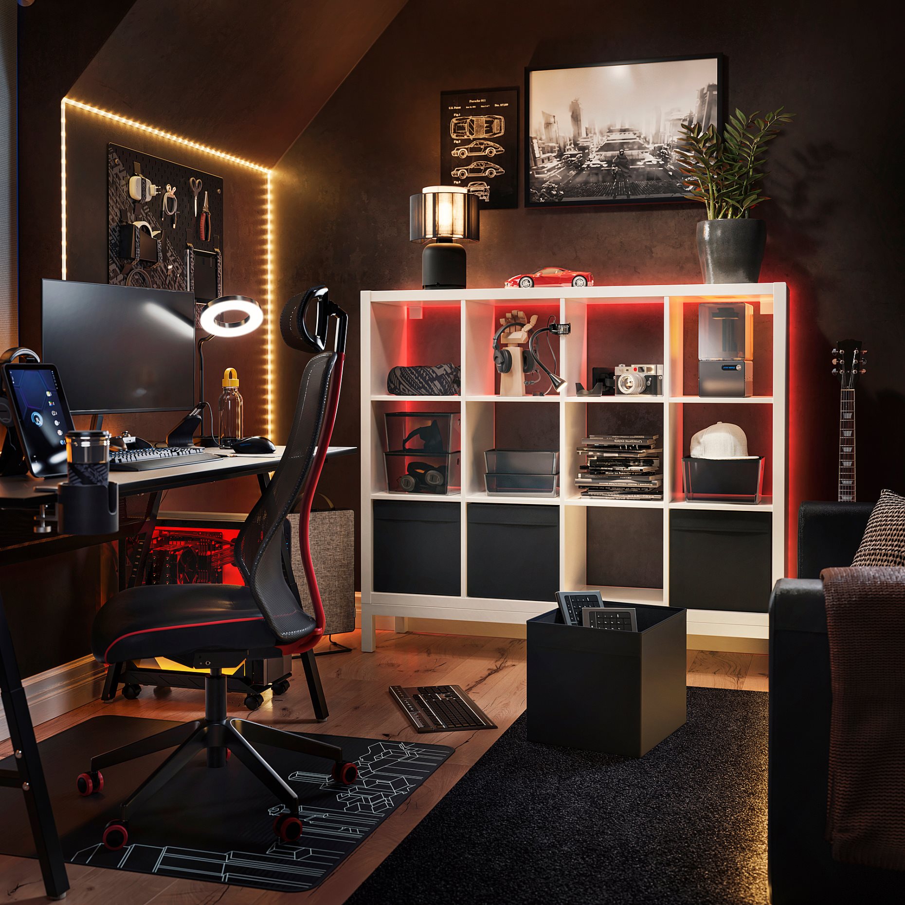 KALLAX, ραφιέρα με βάση, 147x129 cm, 794.426.94