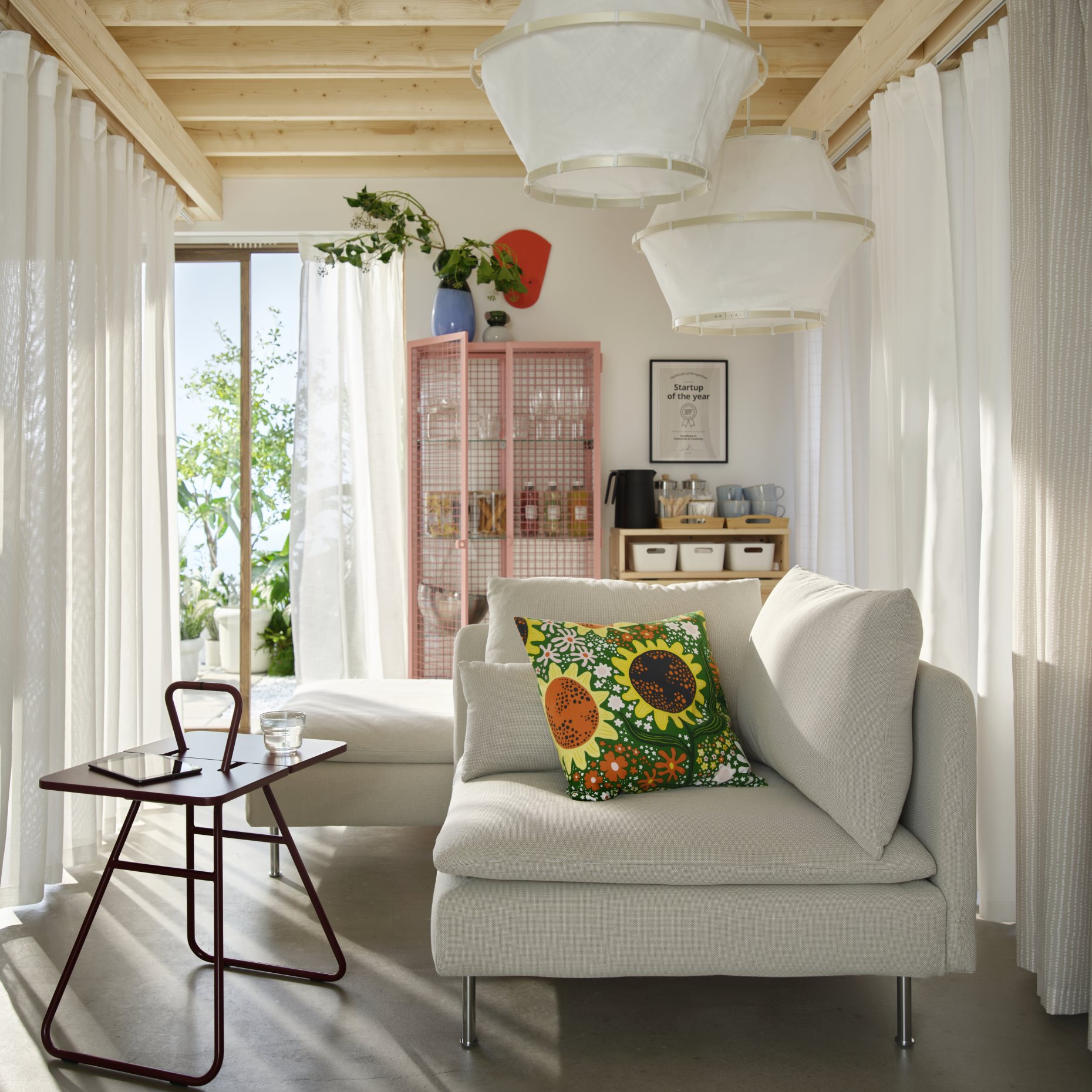 SÖDERHAMN, 3-seat sofa with open end, 794.496.95