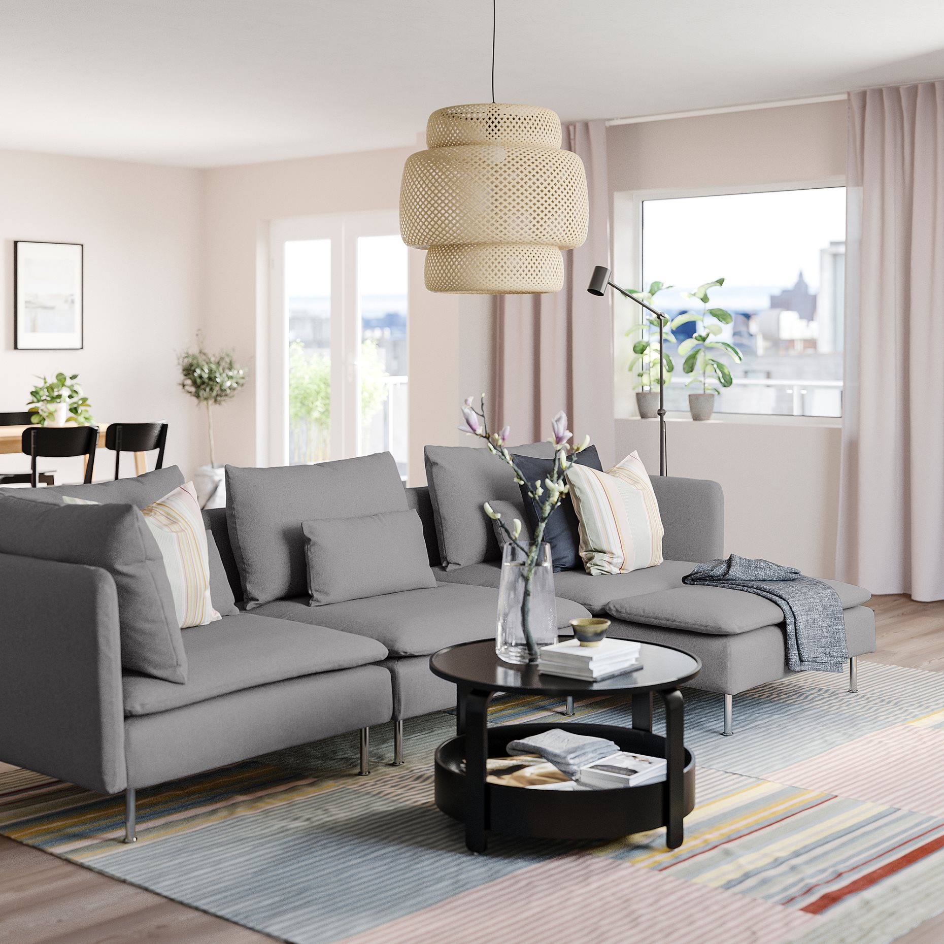 SÖDERHAMN, 4-seat sofa with chaise longue, 794.521.12