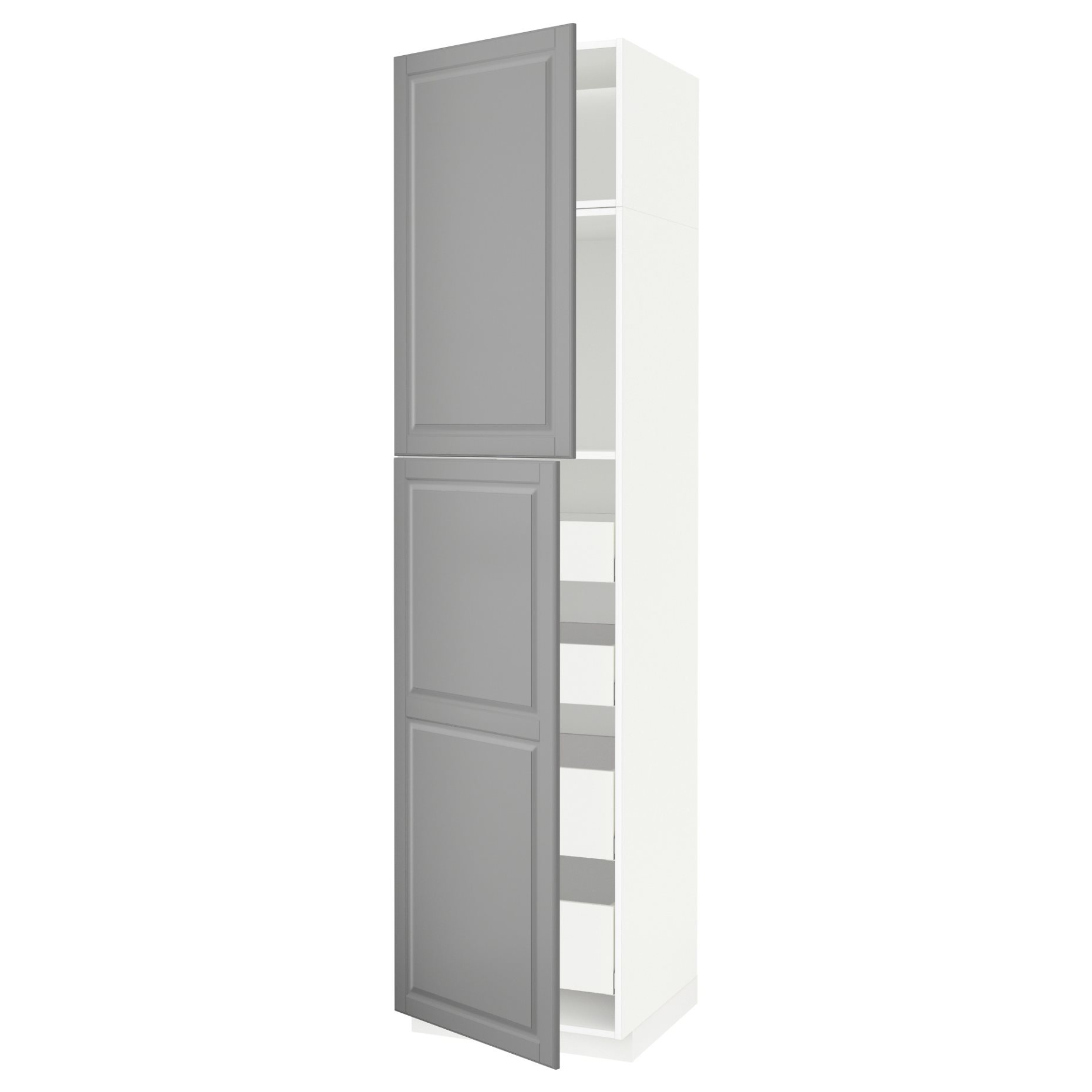METOD, high cabinet with 2 doors/4 drawers, 60x60x240 cm, 794.552.76