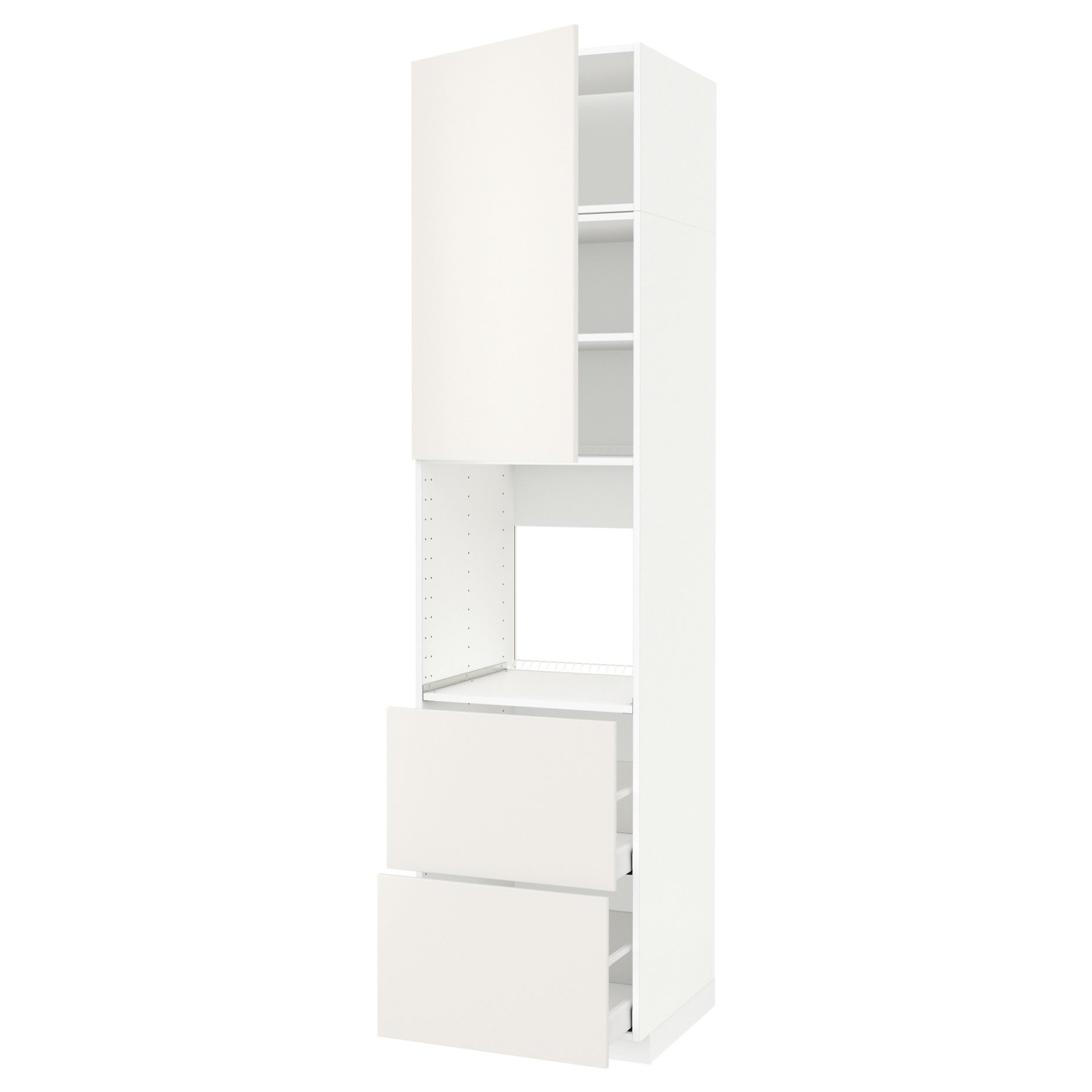METOD, high cabinet for oven with door/2 drawers, 60x60x240 cm, 794.687.83