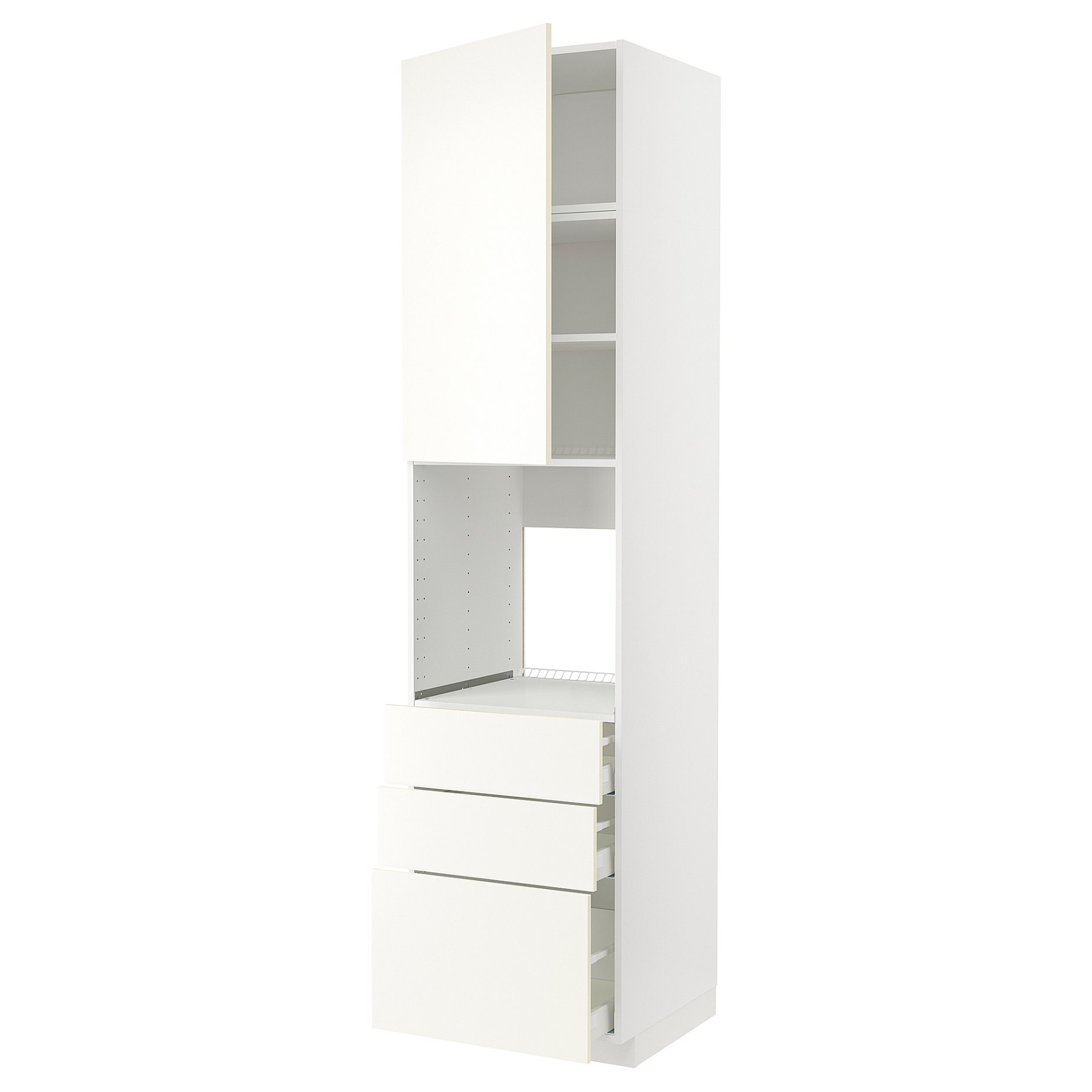 METOD, high cabinet for oven with door/3 drawers, 60x60x240 cm, 795.070.63