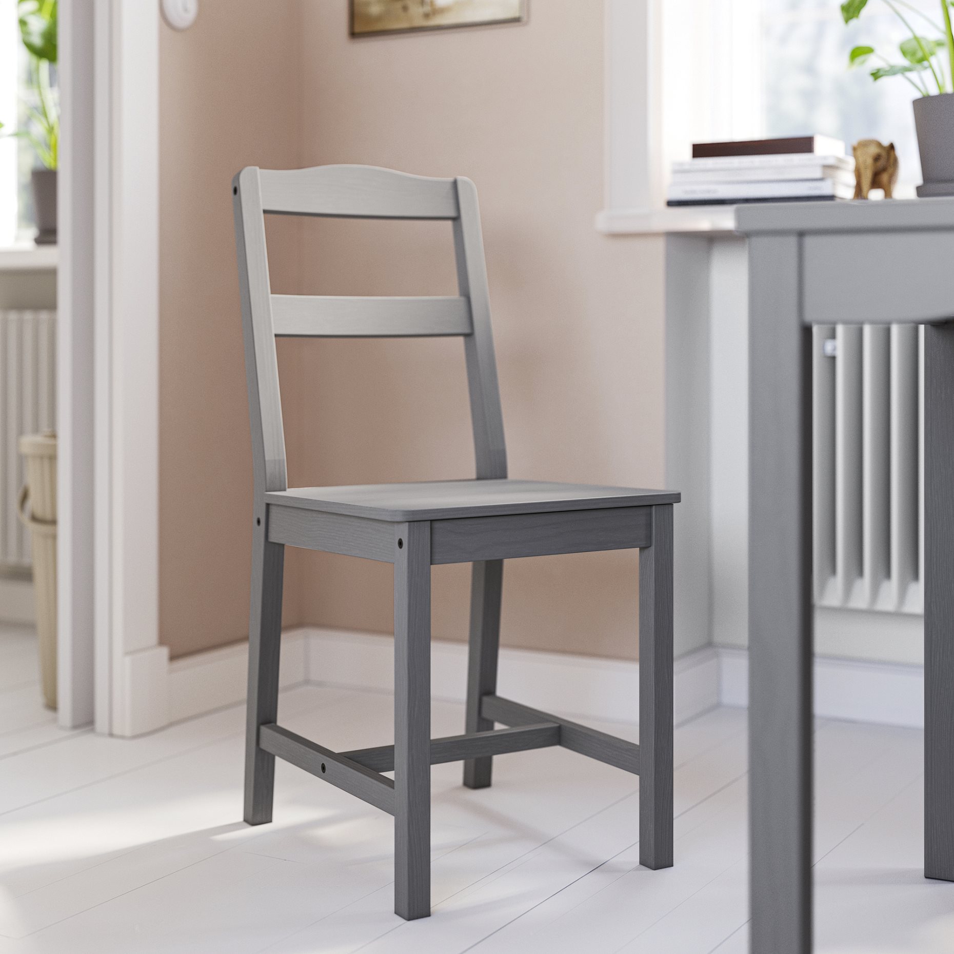 HAUGA/HAUGA, table and 4 chairs, 118x74 cm, 795.749.10