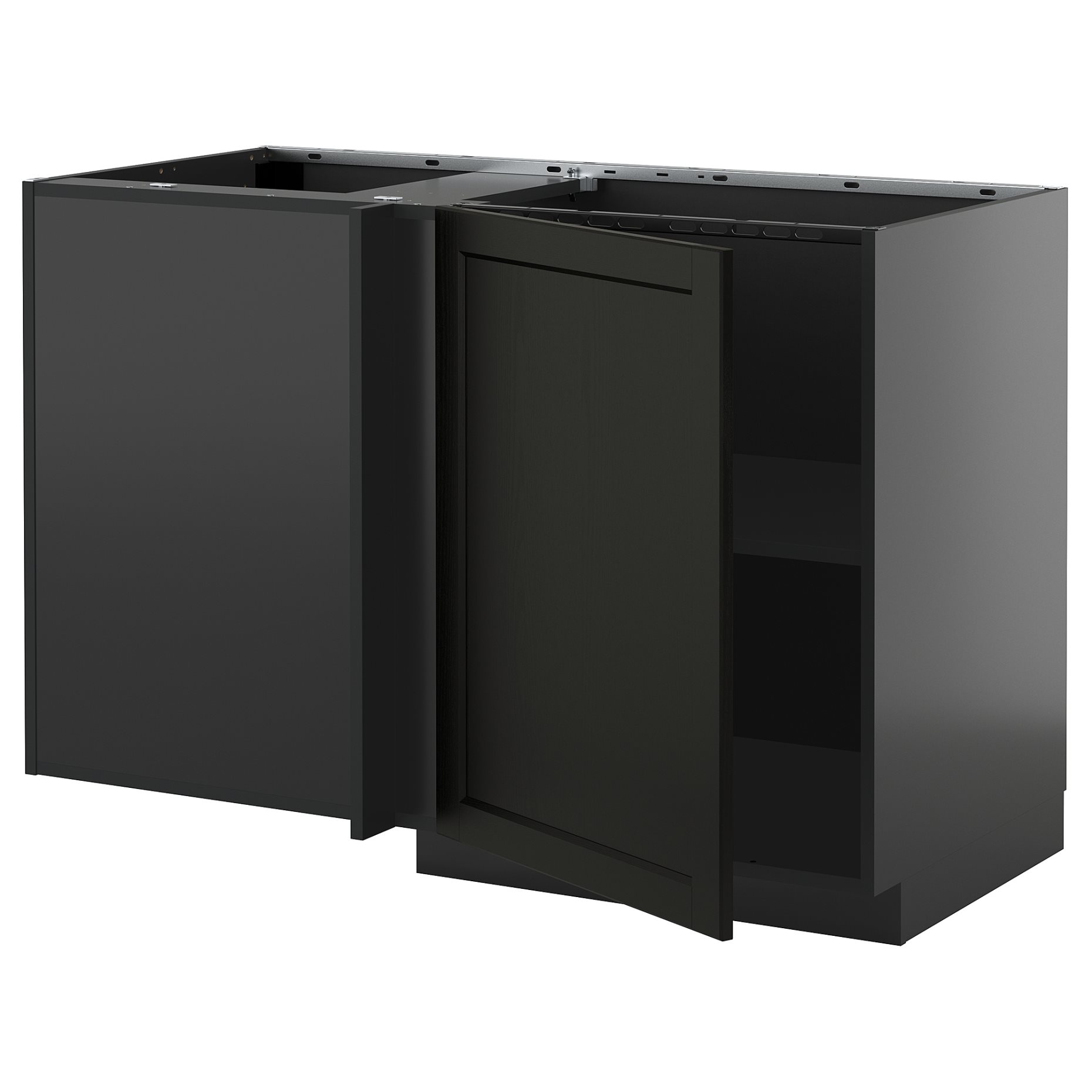 METOD, corner base cabinet with shelf, 128x68 cm, 795.882.81