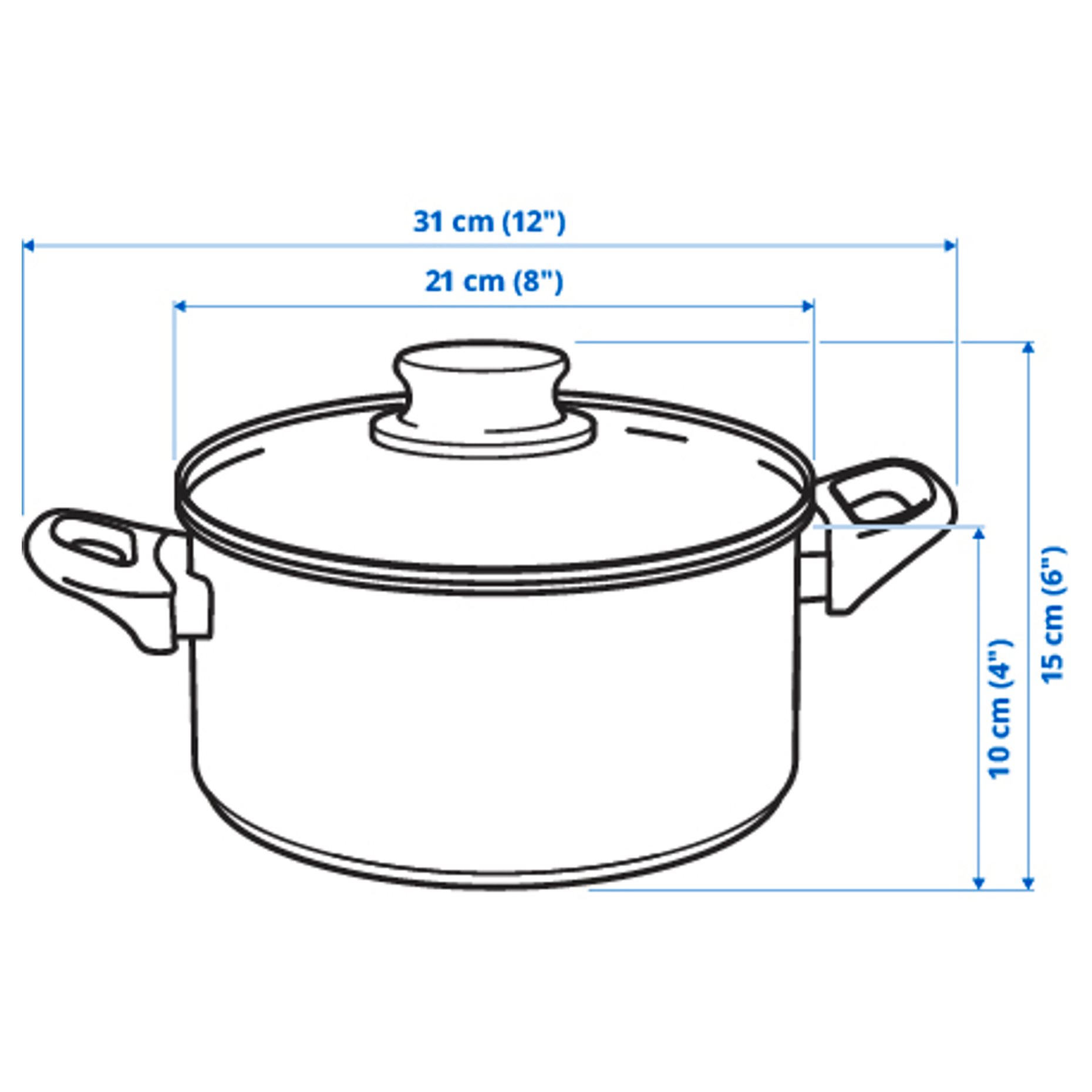 ANNONS, pot with lid, 2.8 l, 802.984.74