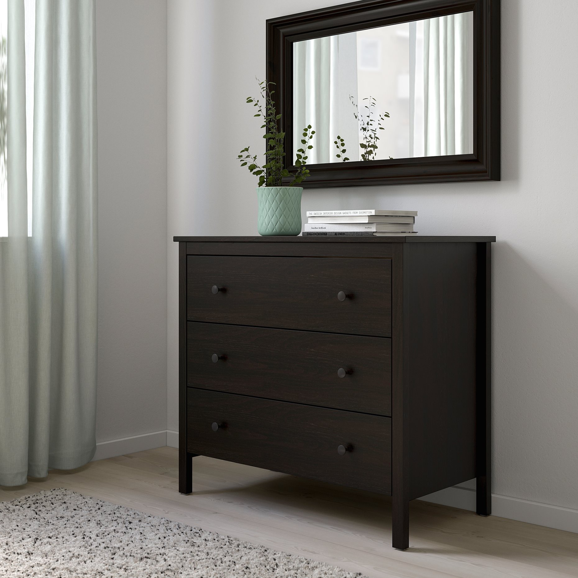 KOPPANG, chest of 3 drawers, 90x83 cm, 804.811.18