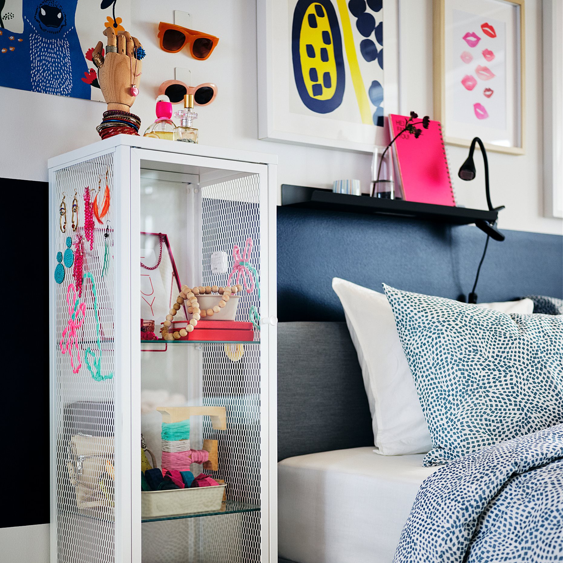 BAGGEBO, ντουλάπι με γυάλινες πόρτες, 34x30x116 cm, 805.029.98