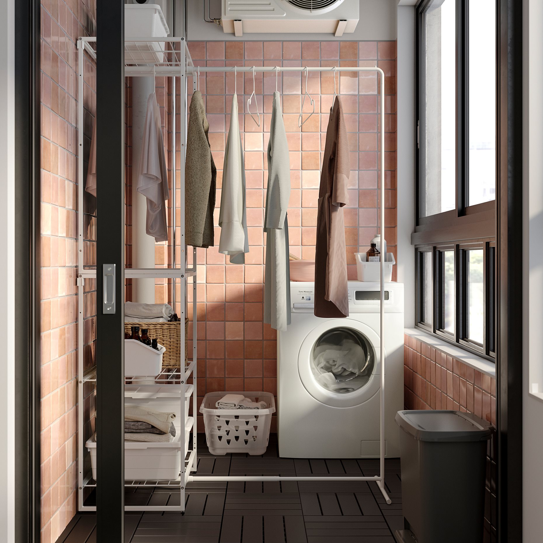 JOSTEIN, drying rack, in/outdoor, 36x115x180 cm, 805.121.53