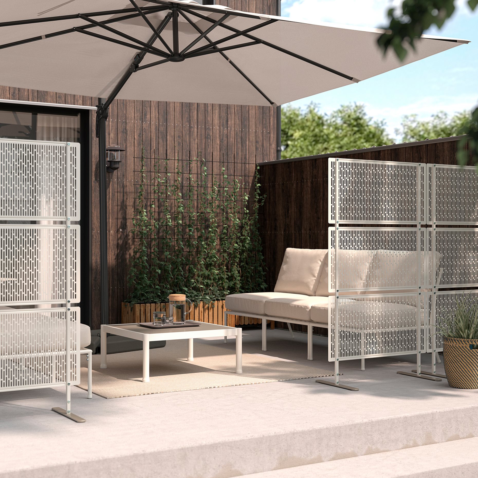 LUNGÖN, privacy screen/in/outdoor, 140x80x40 cm, 805.155.09
