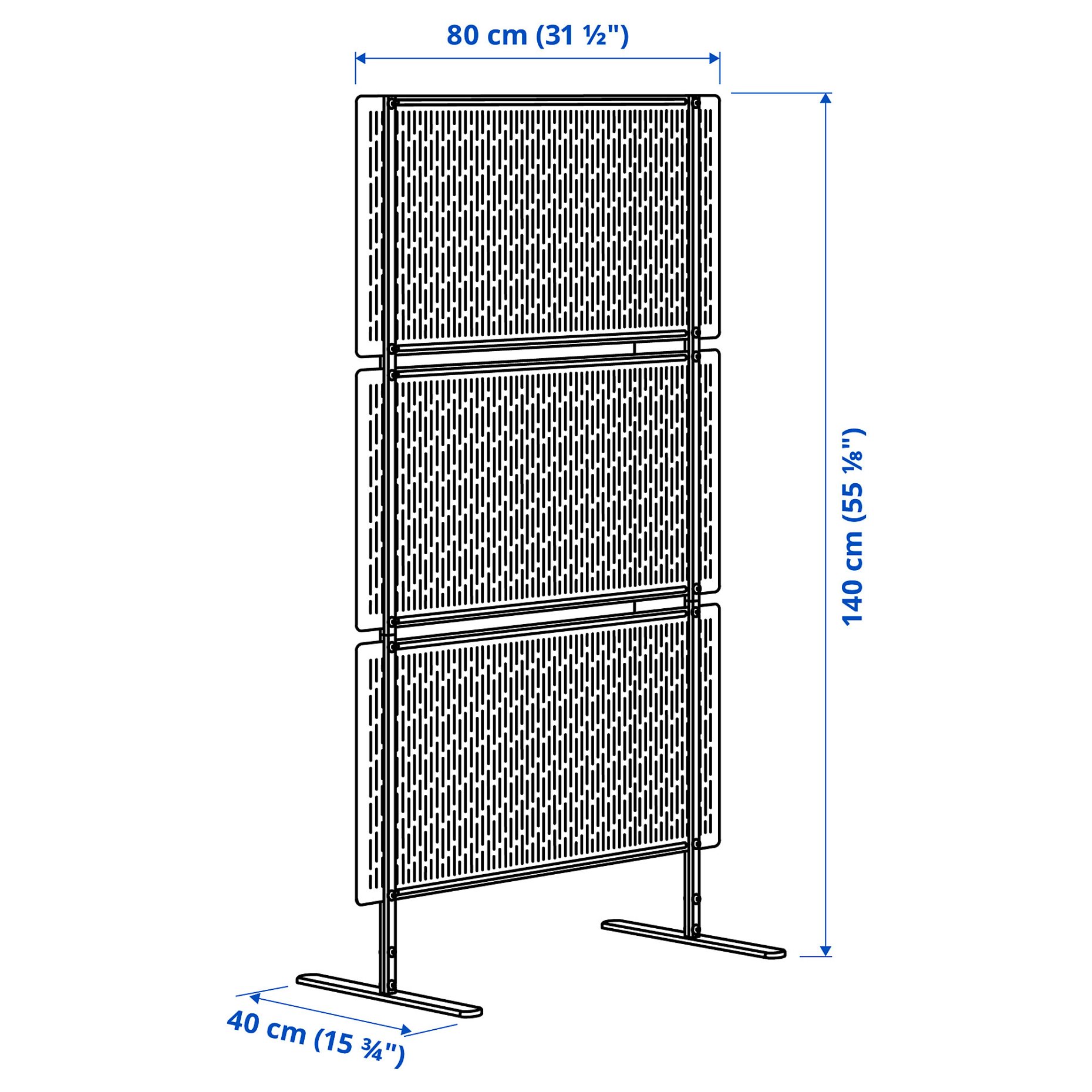 LUNGÖN, privacy screen/in/outdoor, 140x80x40 cm, 805.155.09