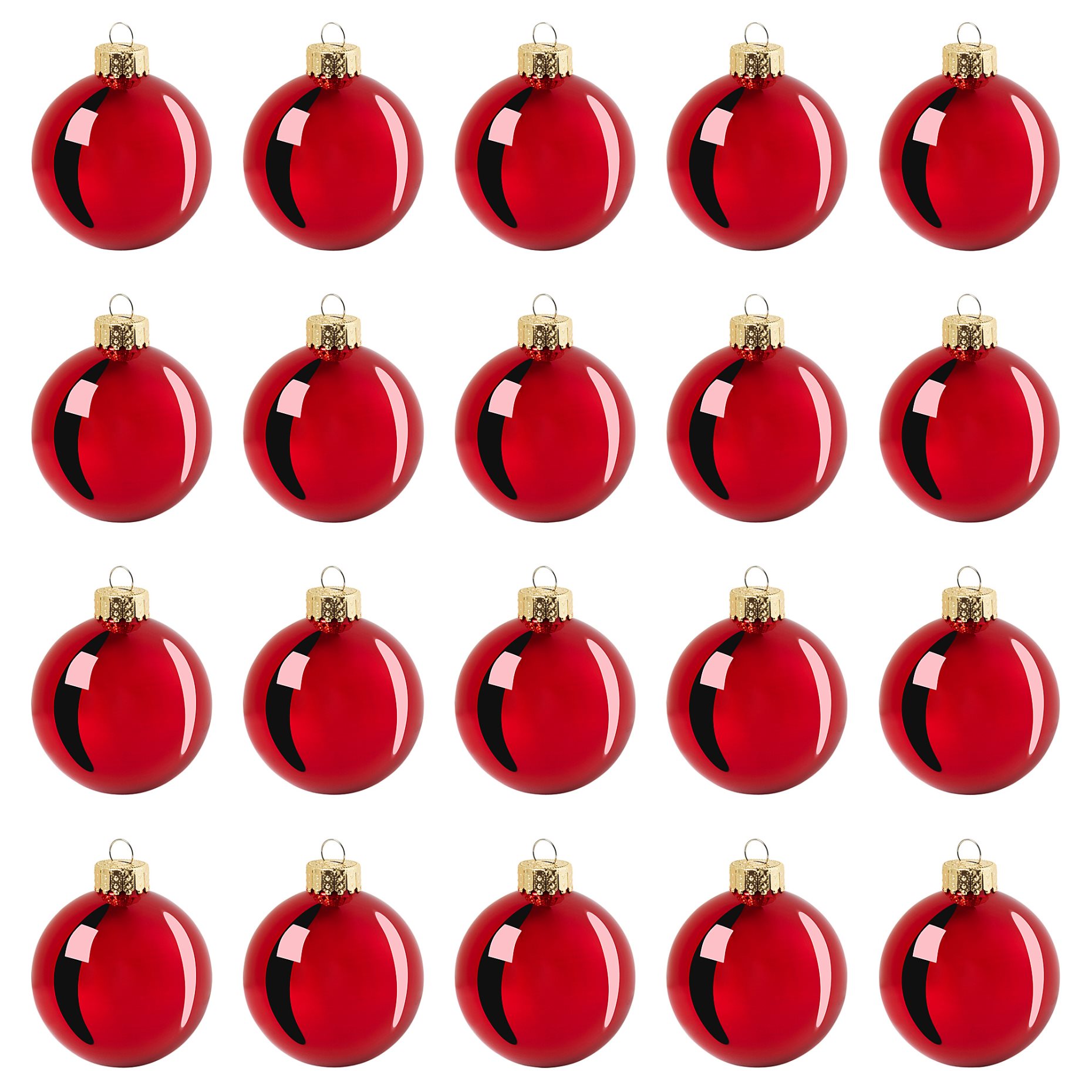 VINTERFINT, decoration bauble/glass/20 pack, 6 cm, 805.242.26