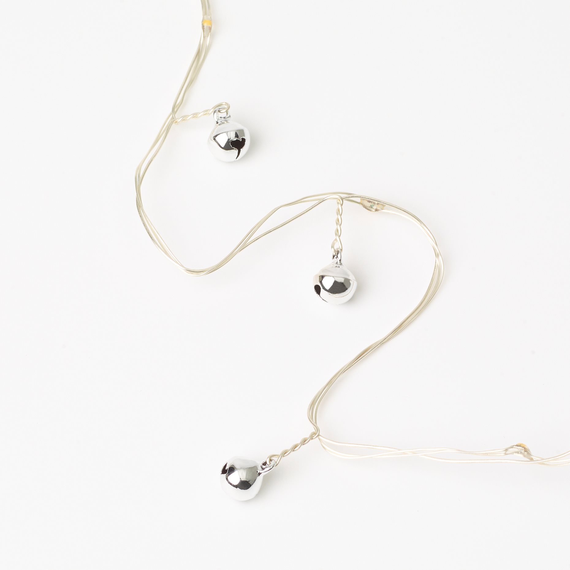 STRÅLA, lighting chain with built-in LED light source/40 lights/jingle bell/battery-operated, 805.626.71