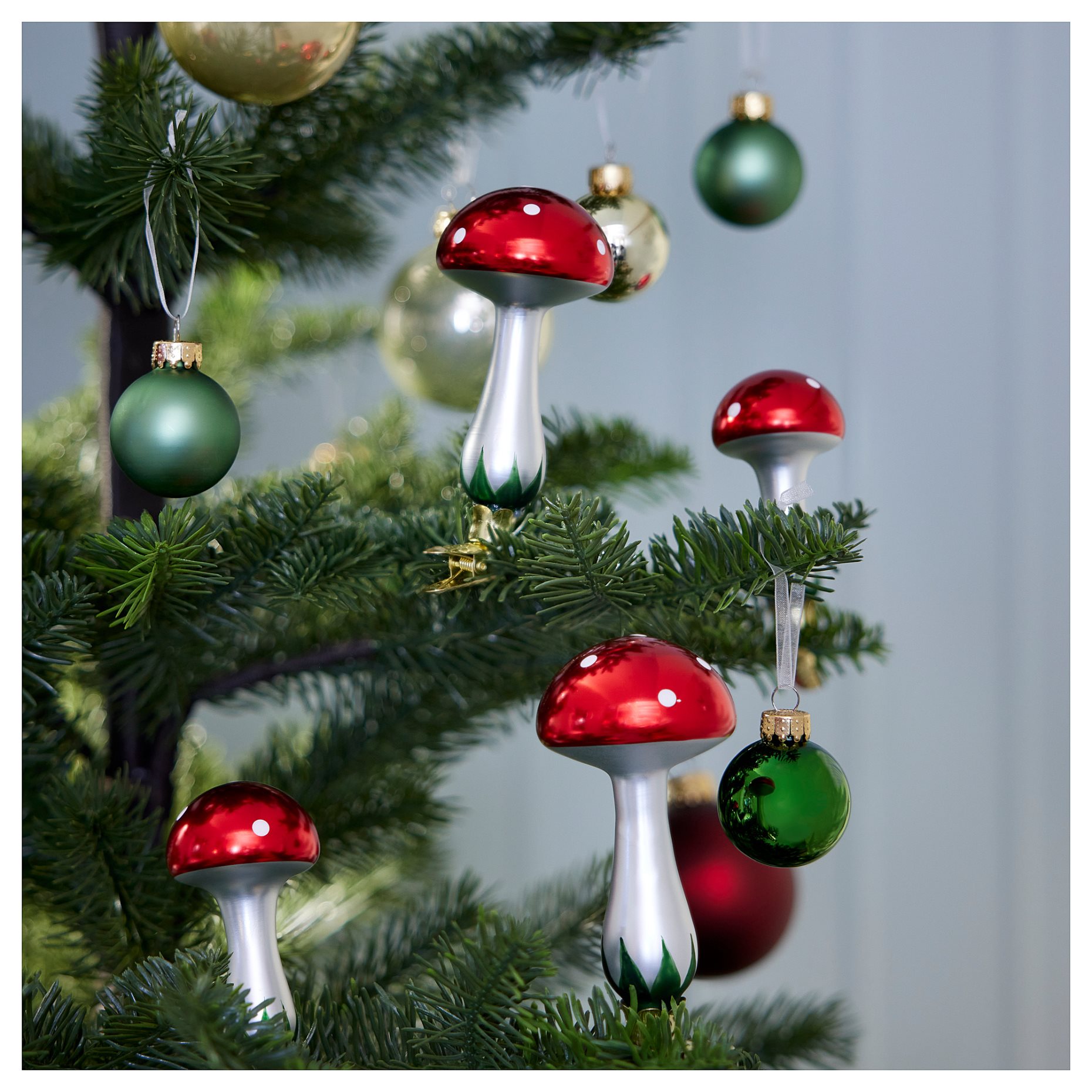 VINTERFINT, tree ornament/mushroom, set of 2, 805.814.10