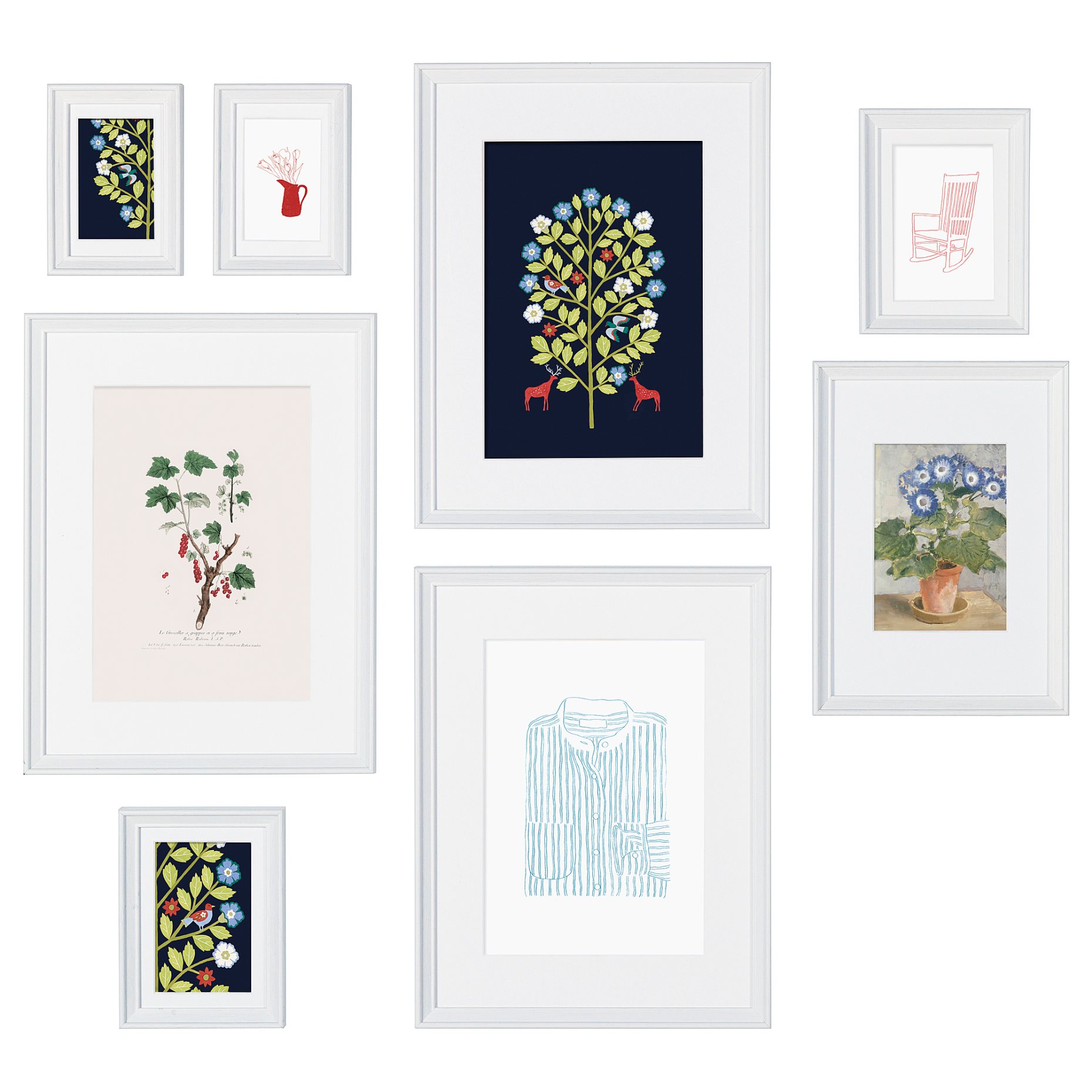 KNOPPÄNG, frame with poster/folk tales set of 8, 806.019.98