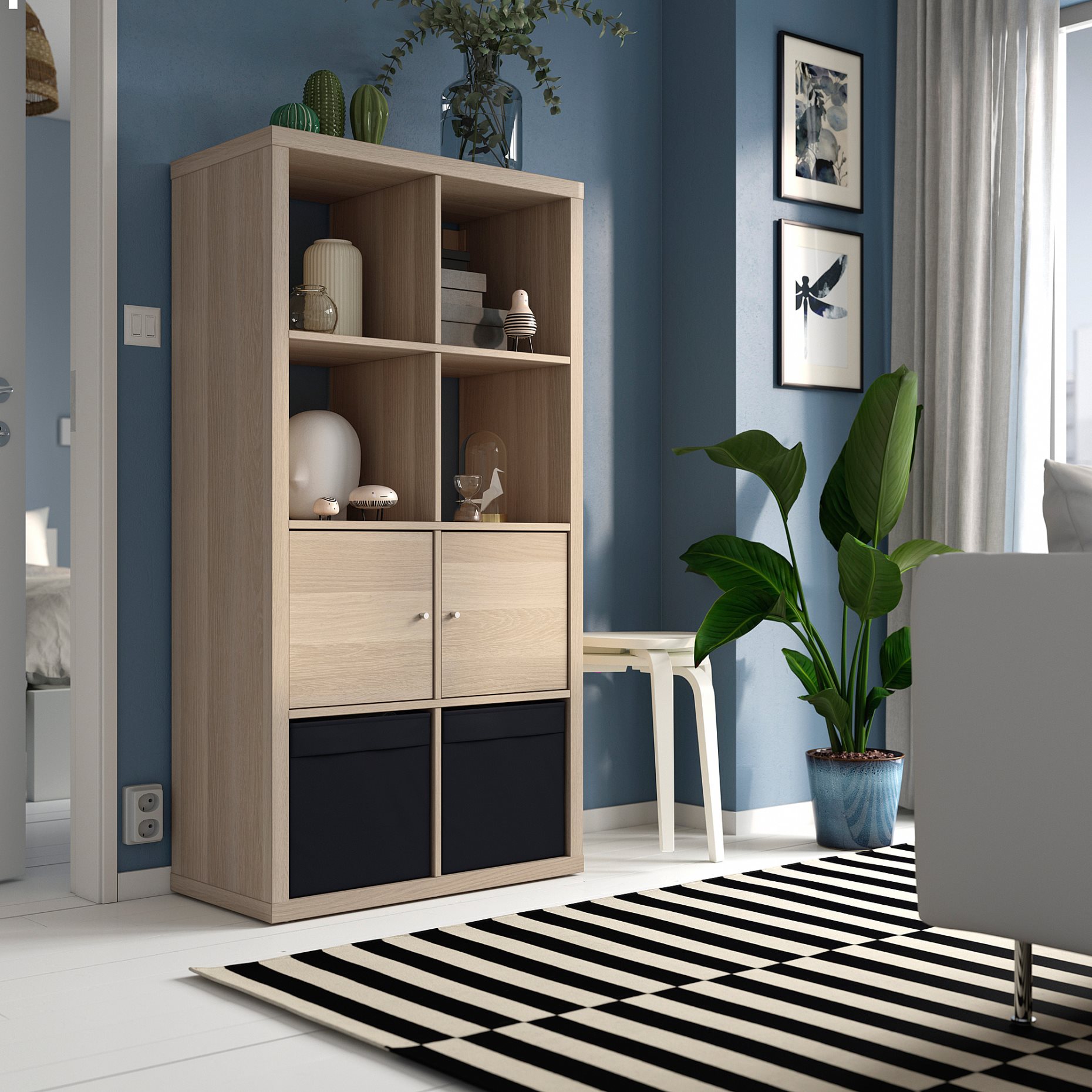 KALLAX, shelving unit with doors, 891.974.23
