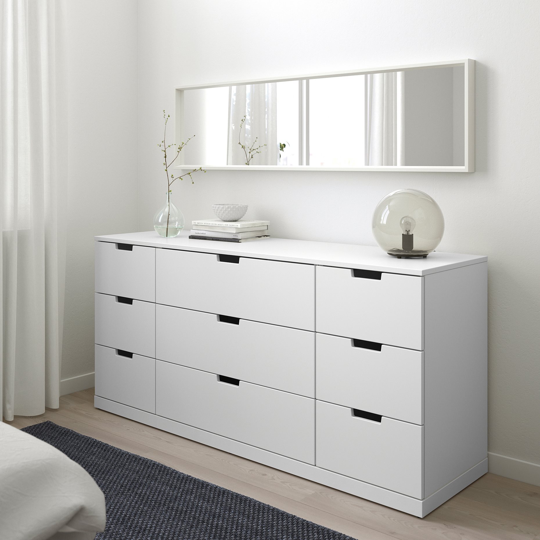 NORDLI, συρταριέρα με 9 συρτάρια, 160X76 cm, 892.395.07