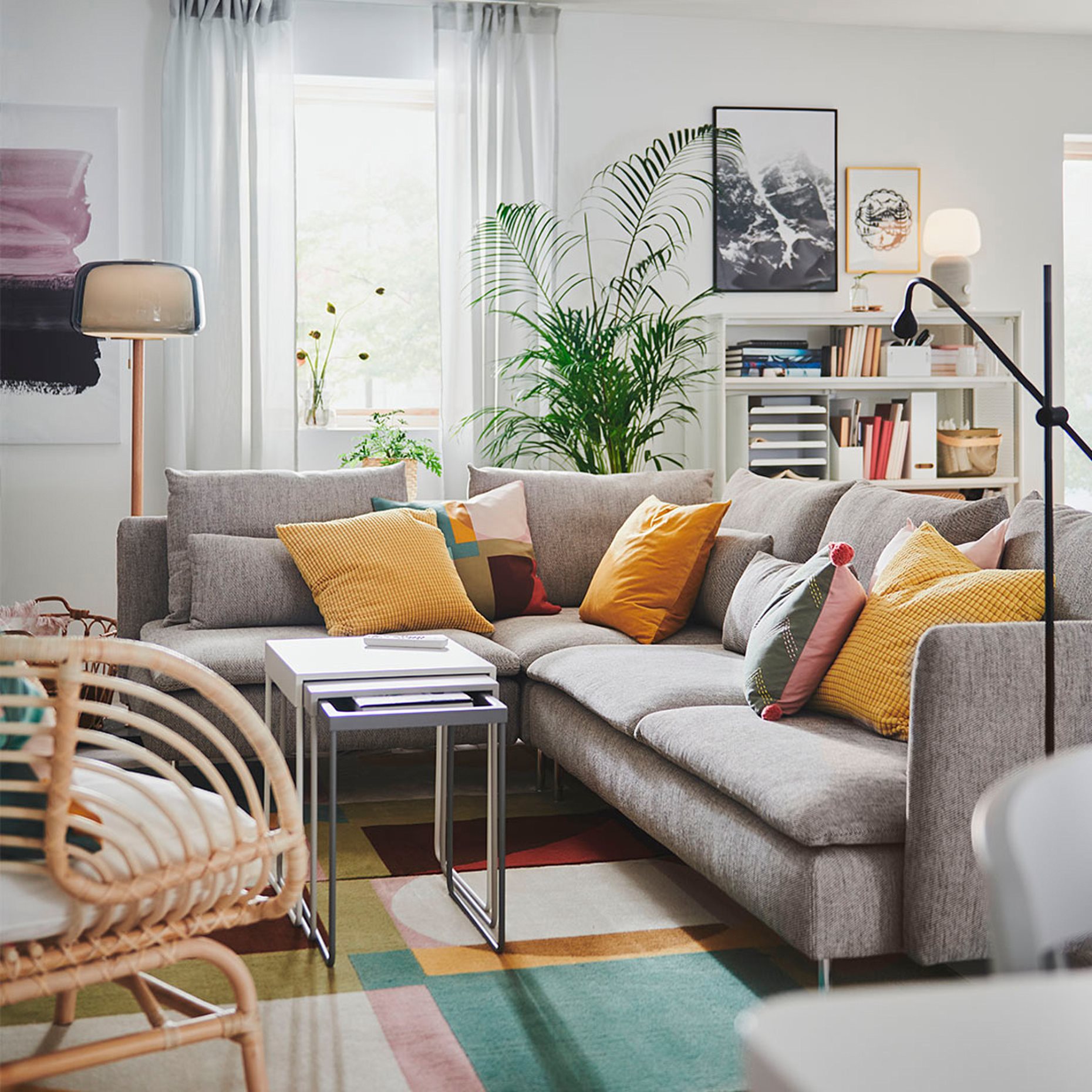 SÖDERHAMN, corner sofa, 4-seat with open end, 893.058.42