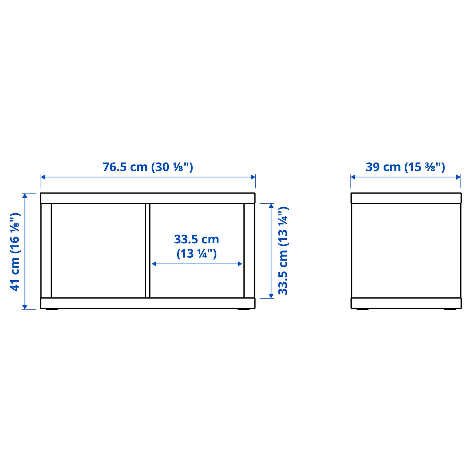 KALLAX/LACK, storage combination with 2 shelves, 266x39x147 cm, 893.986.76