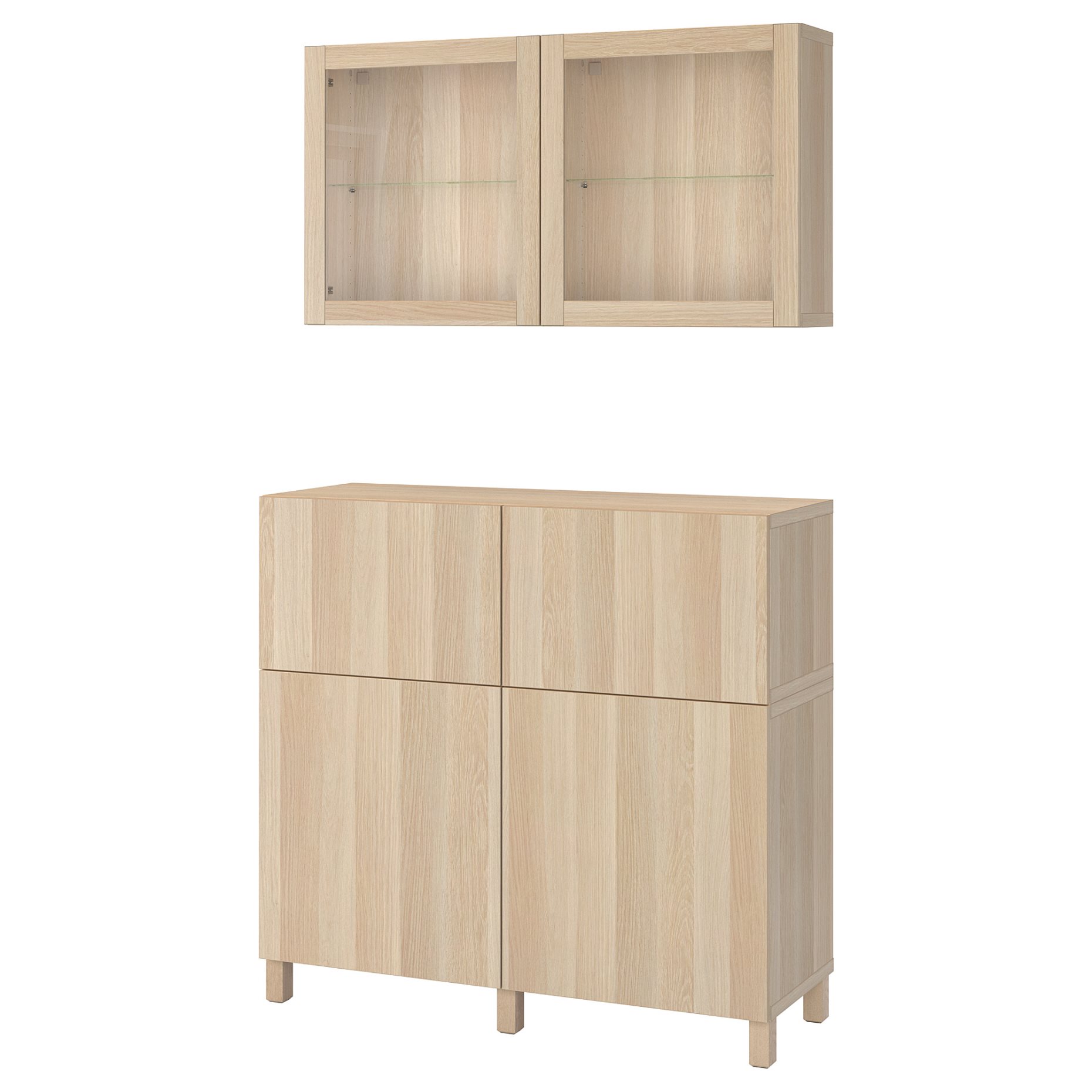 BESTÅ, storage combination with doors/drawers push open, 120x42x213 cm, 893.992.18
