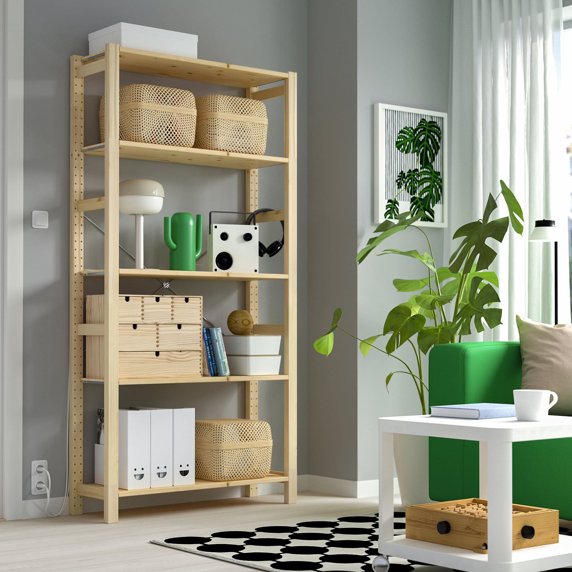IVAR, shelving unit, 89x30x179 cm, 894.045.78