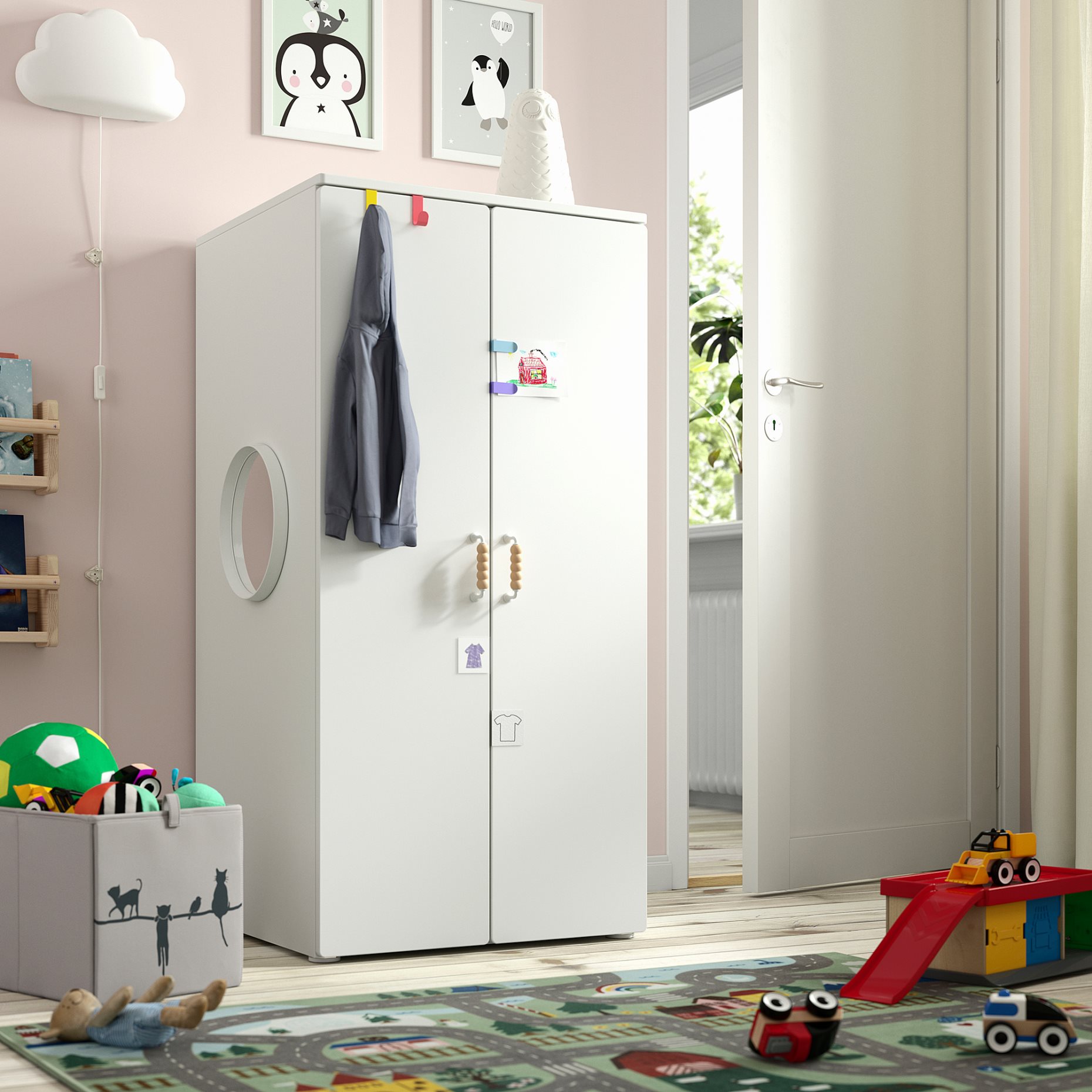 SMASTAD/PLATSA, wardrobe, 60x57x123 cm, 894.282.73