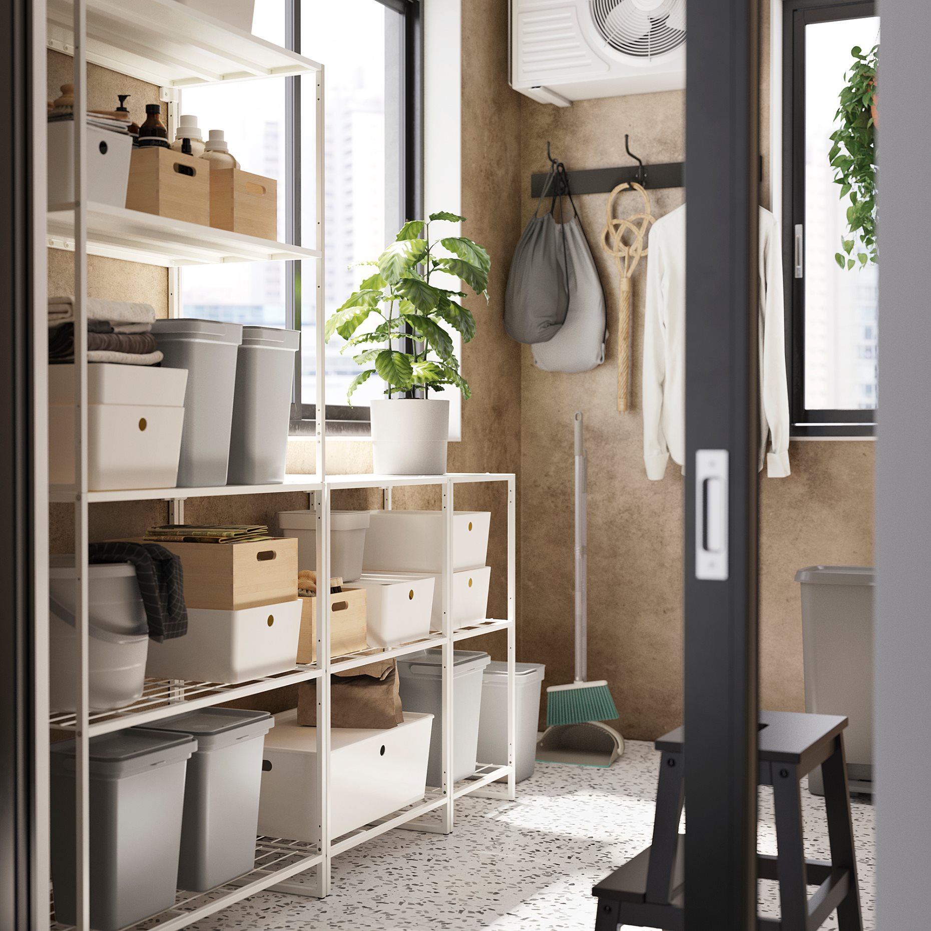 JOSTEIN, shelving unit/in/outdoor, 182x40x180 cm, 894.373.00