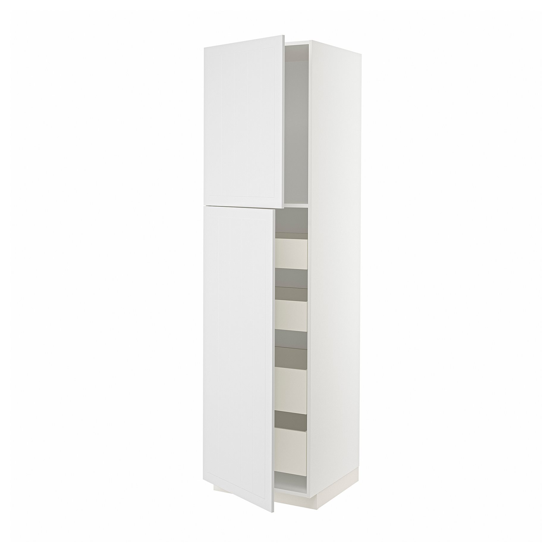 METOD, high cabinet with 2 doors/4 drawers, 60x60x220 cm, 894.560.82