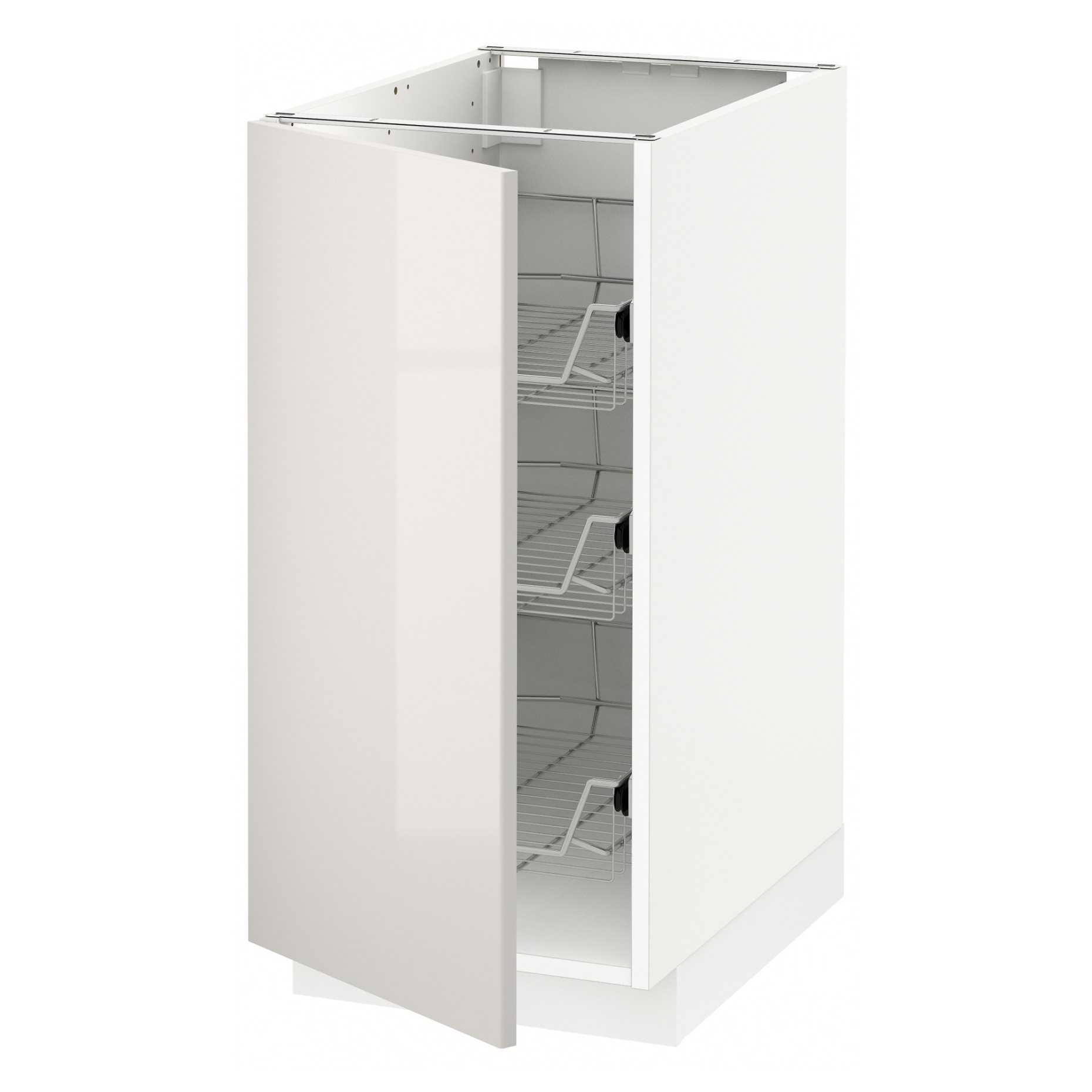 METOD, base cabinet with wire baskets, 40x60 cm, 894.628.08
