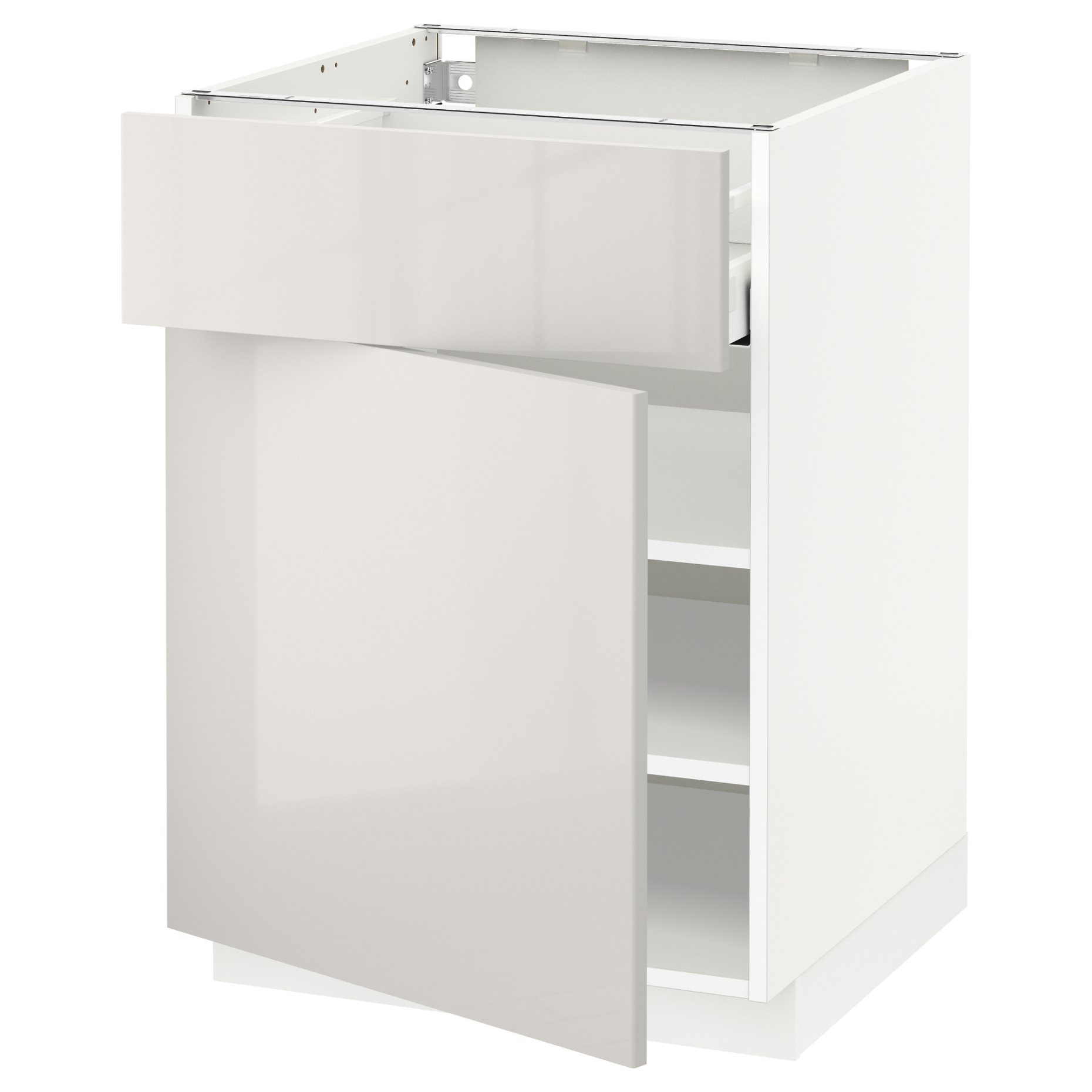 METOD, base cabinet with drawer/door, 60x60 cm, 894.640.15