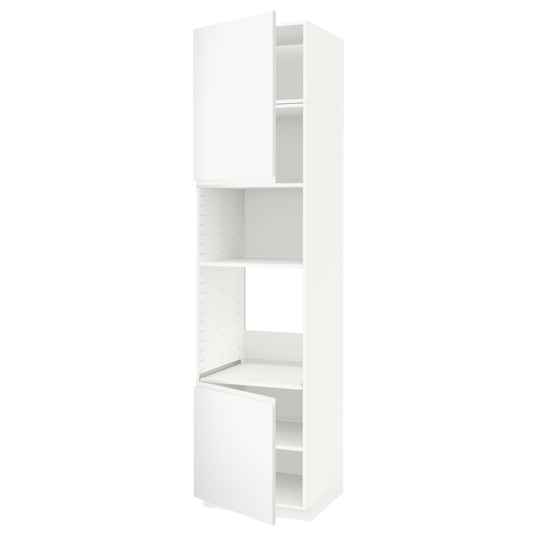 METOD, high cabinet for oven/microwave with 2 doors/shelves, 60x60x240 cm, 894.658.83