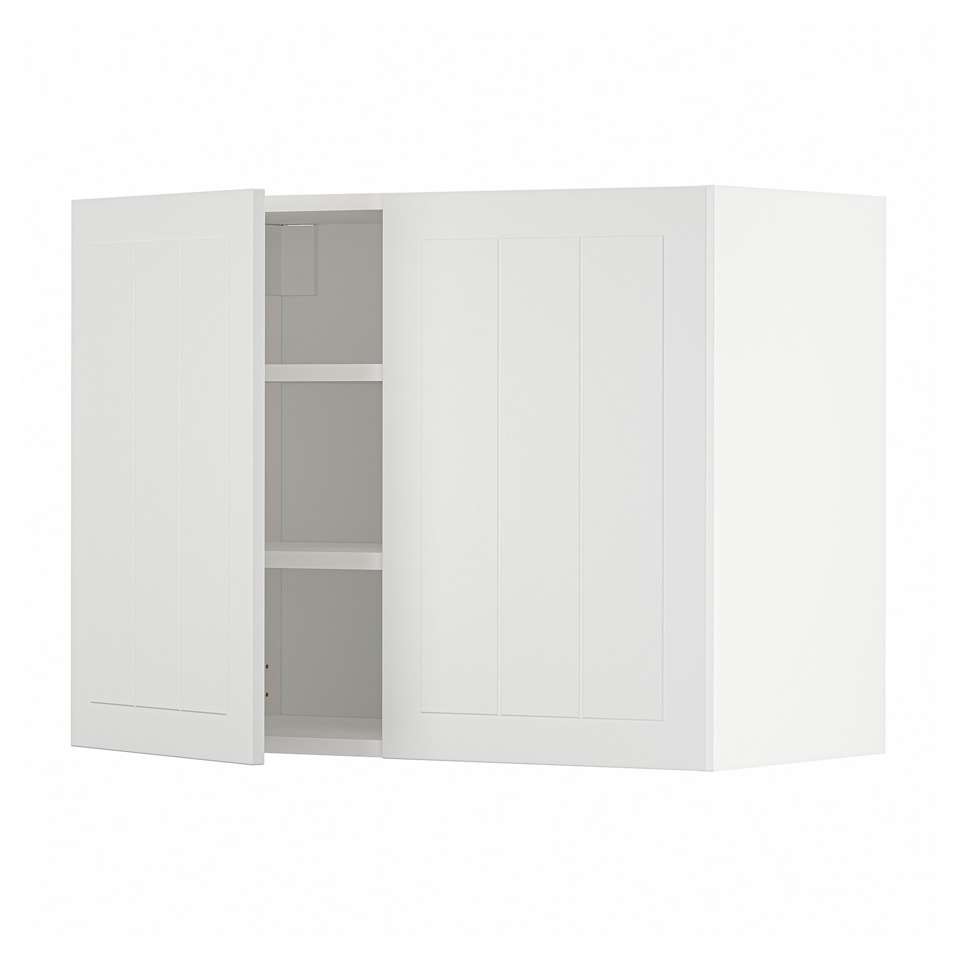METOD, wall cabinet with shelves/2 doors, 80x60 cm, 894.696.64
