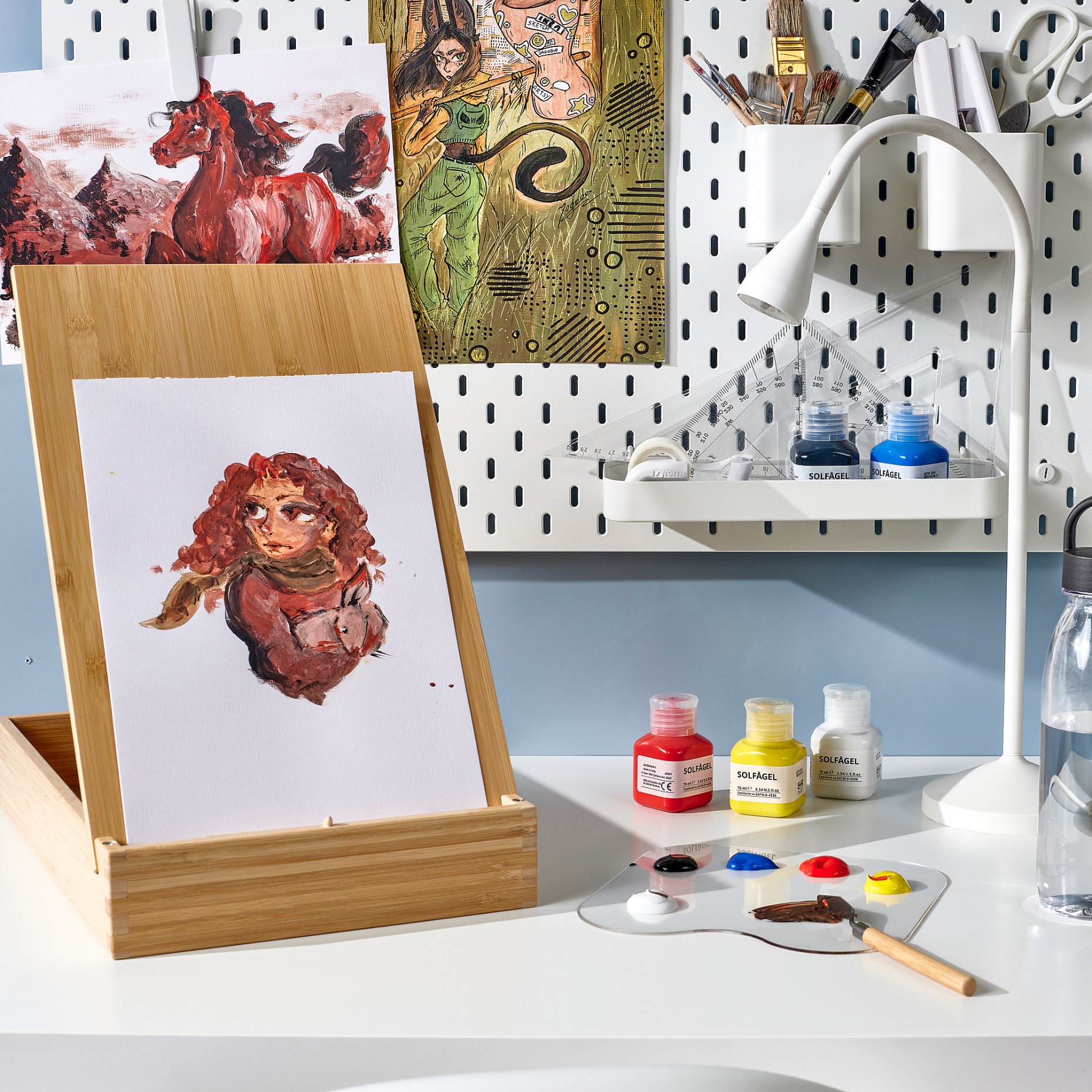 SOLFÅGEL, 3-piece painting set, 895.290.07