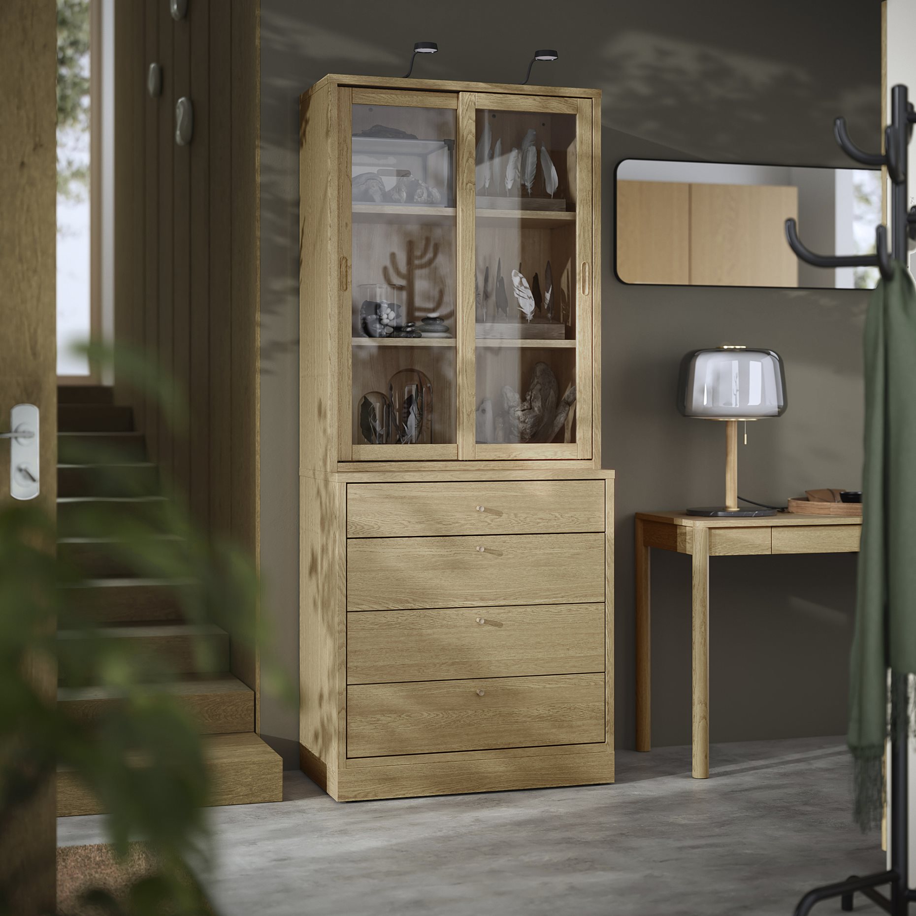 TONSTAD, storage combination with drawers, 82x47x210 cm, 895.478.79