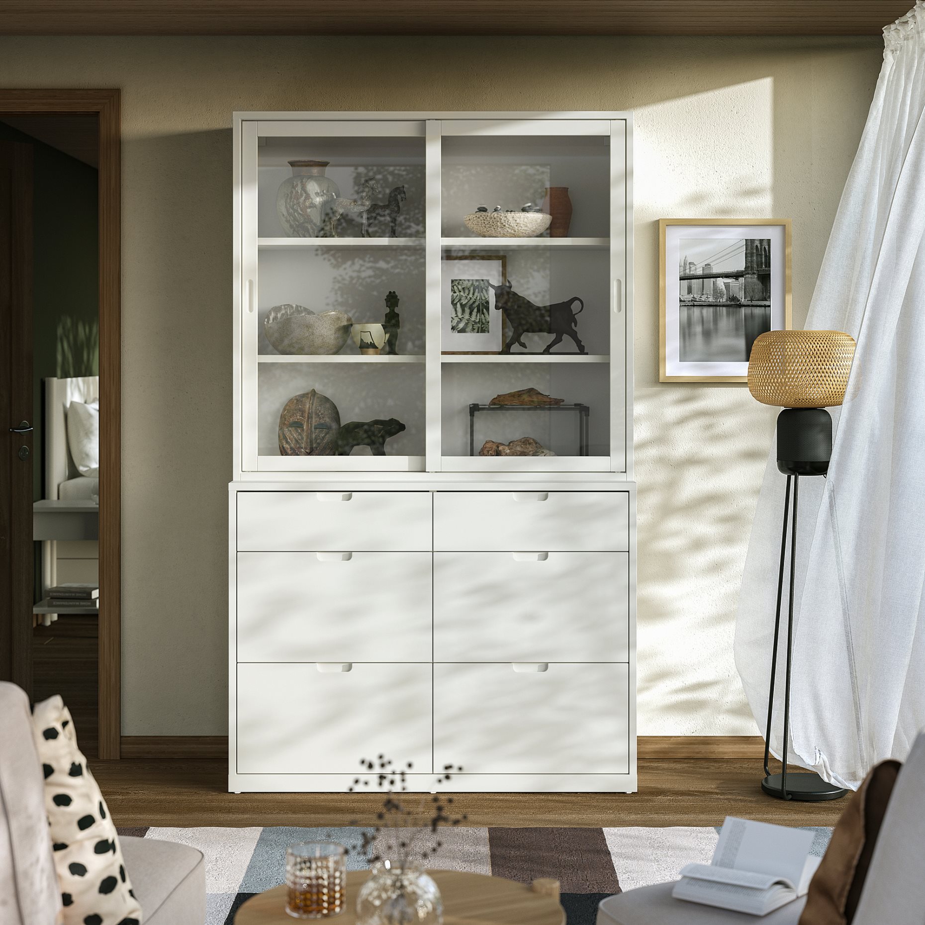 TONSTAD, storage combination with drawers, 121x47x206 cm, 895.478.84