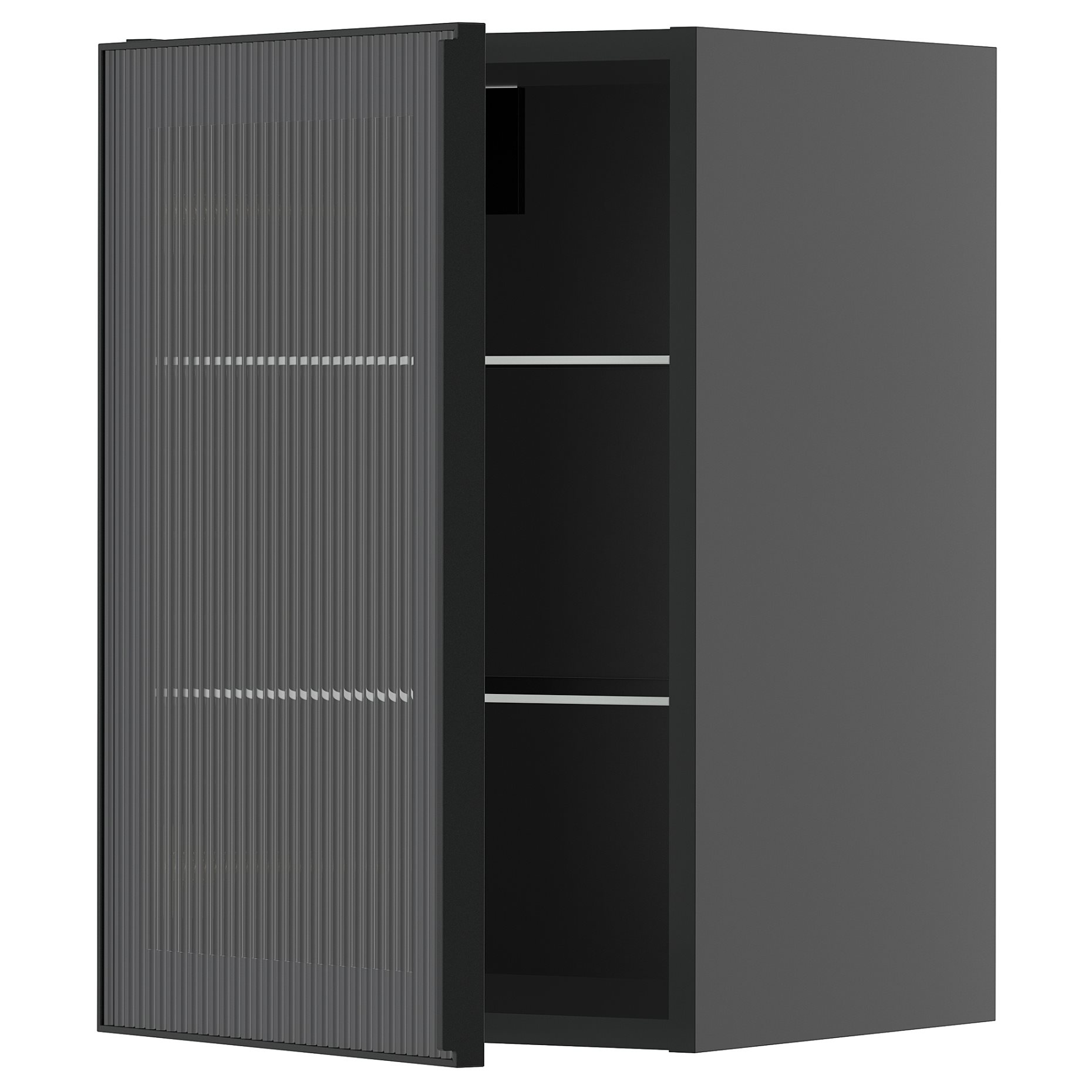 METOD, wall cabinet with shelves/glass door, 40x60 cm, 895.894.21