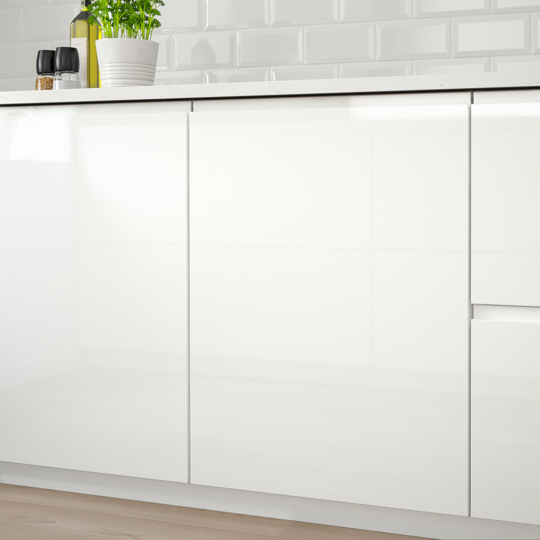 VOXTORP, front for dishwasher/high-gloss, 45x80 cm, 903.975.05