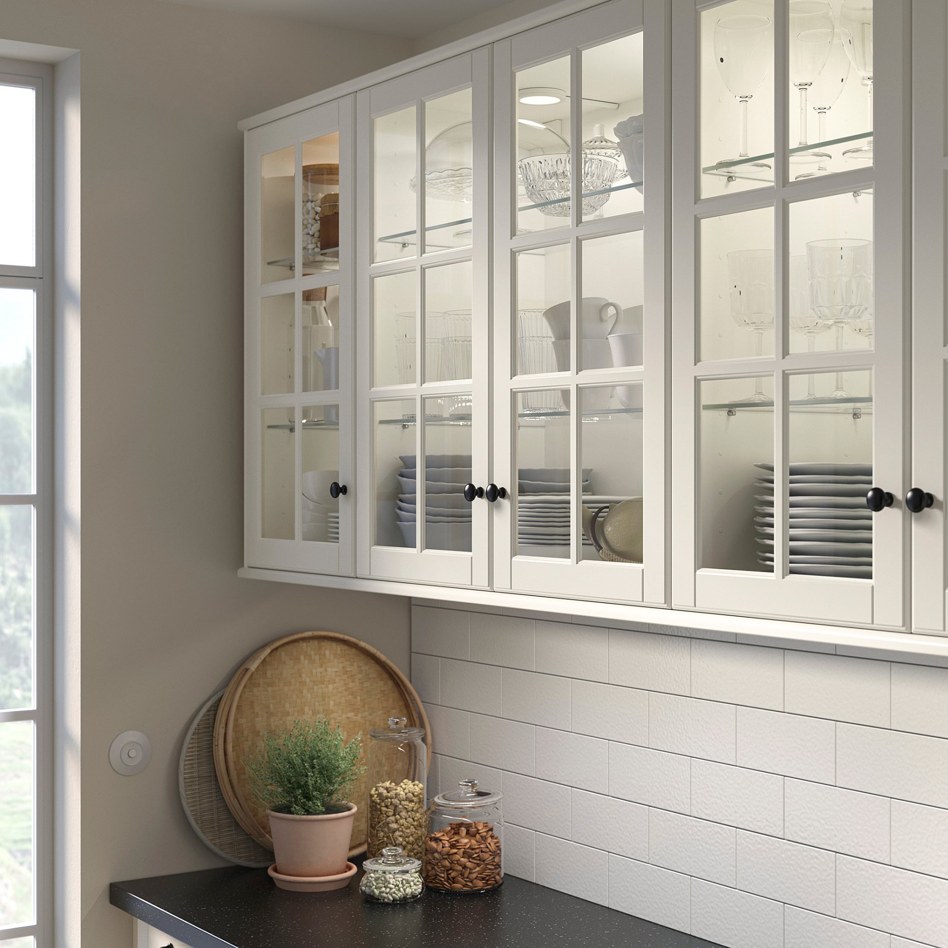 BODBYN, glass door, 30x100 cm, 904.850.31