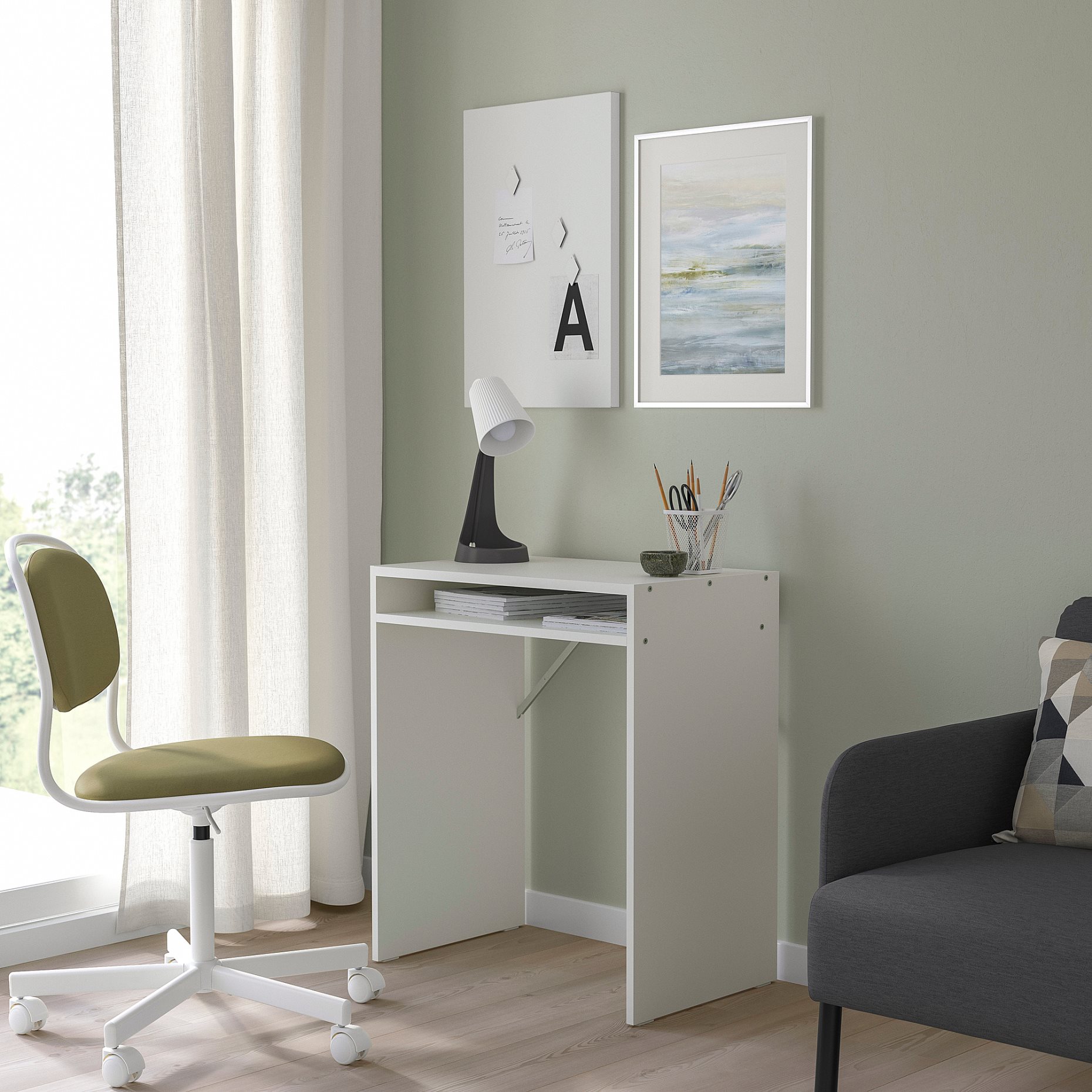 TORALD, desk with shelf unit, 65x40 cm, 904.939.55