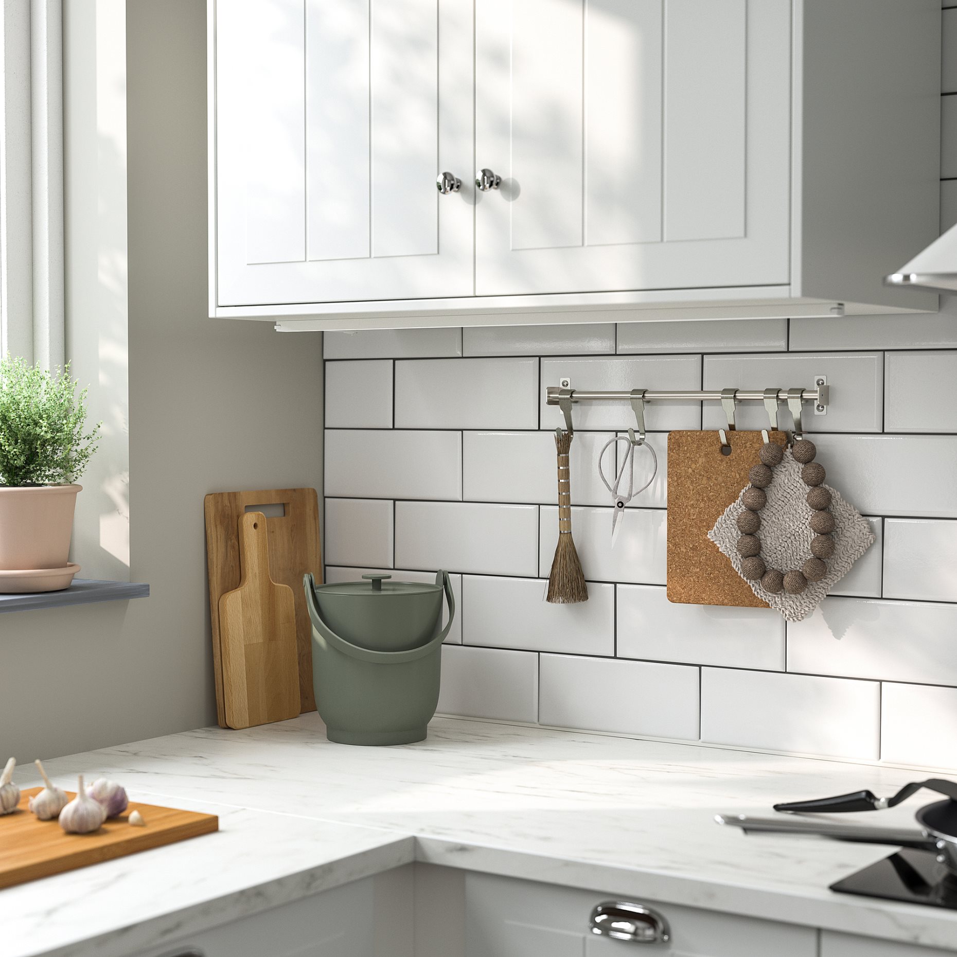 FARMARKVAST, bin with lid for organic waste, 4 l, 905.670.03