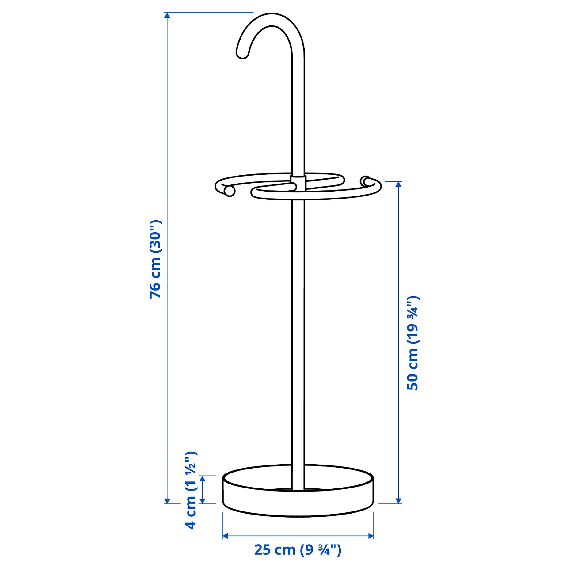 NIPÅSEN, umbrella stand, 76 cm, 905.861.48