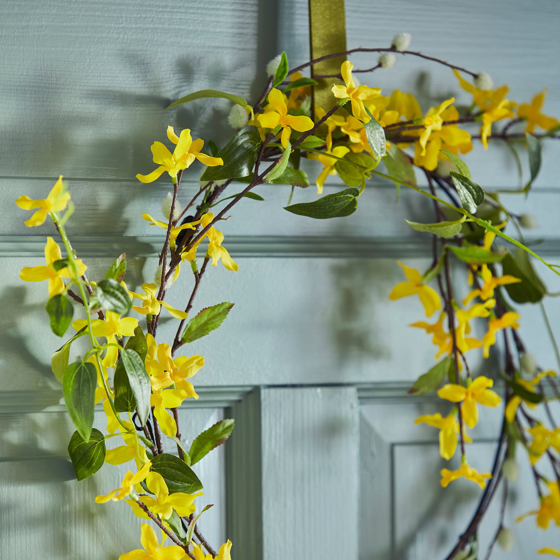 SMYCKA, artificial wreath/forsythia, 45 cm, 905.937.90
