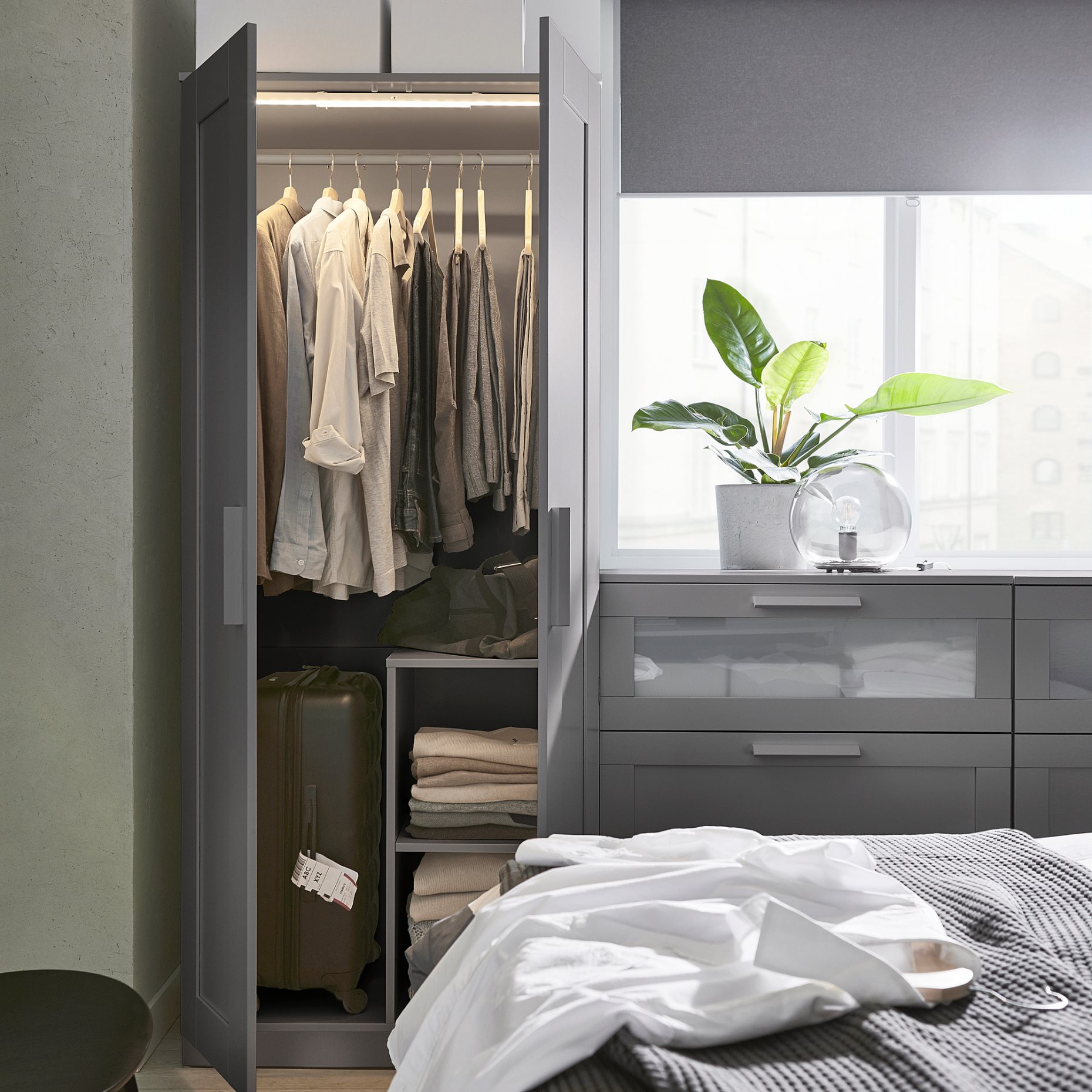 BRIMNES, wardrobe with 2 doors, 78x190 cm, 906.028.03