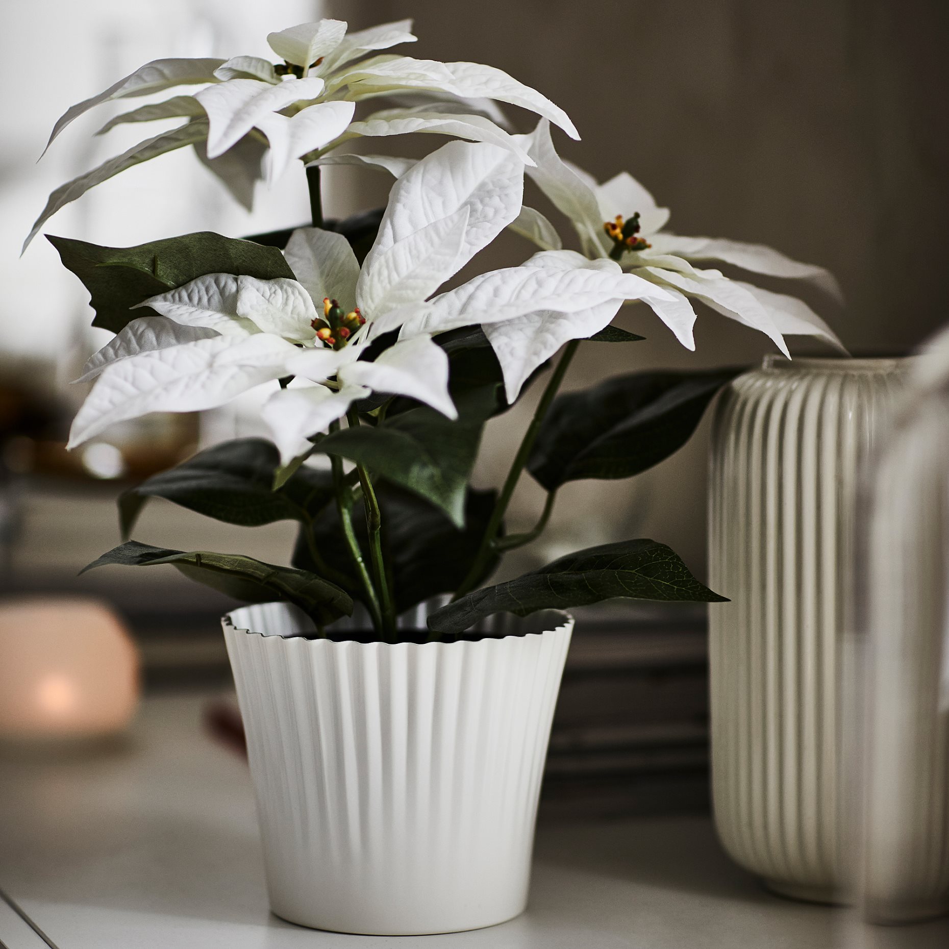 VINTERFINT, artificial potted plant in/outdoor Poinsettia, 12 cm, 906.066.36
